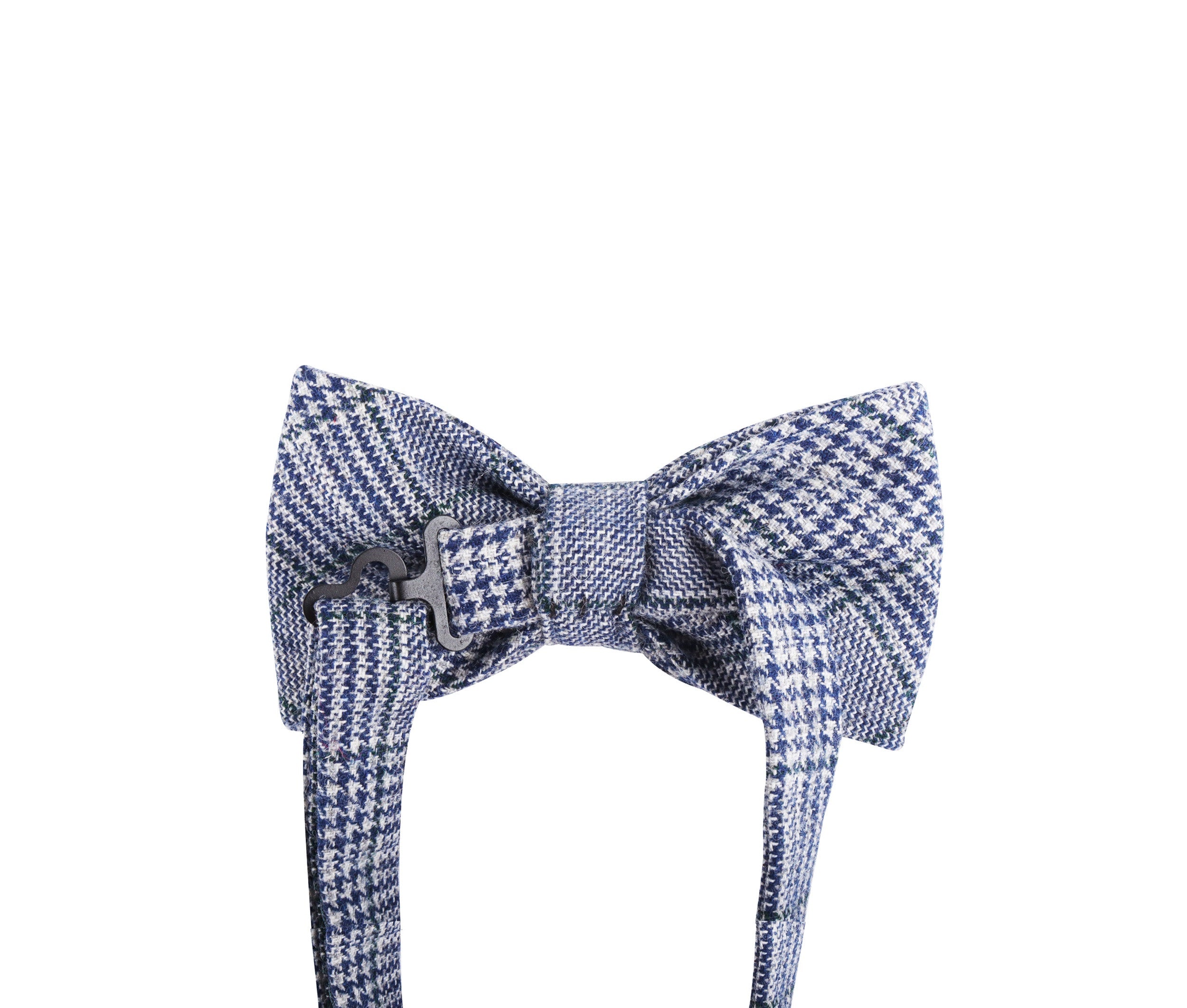 Noeud Papillon Stylé Avec Motif à Carreaux (glencheck) - Navy