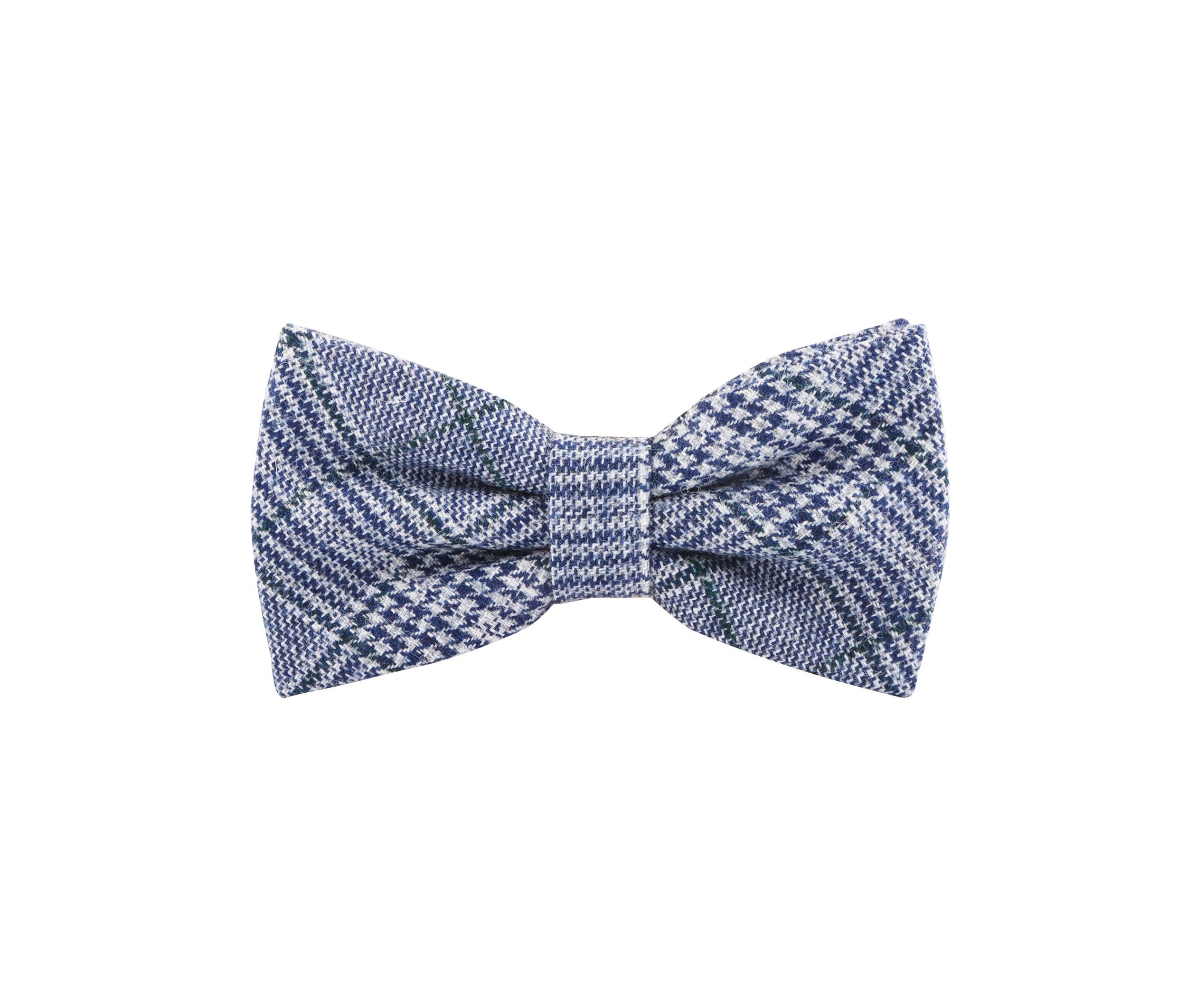 Noeud Papillon Stylé Avec Motif à Carreaux (glencheck) - Navy