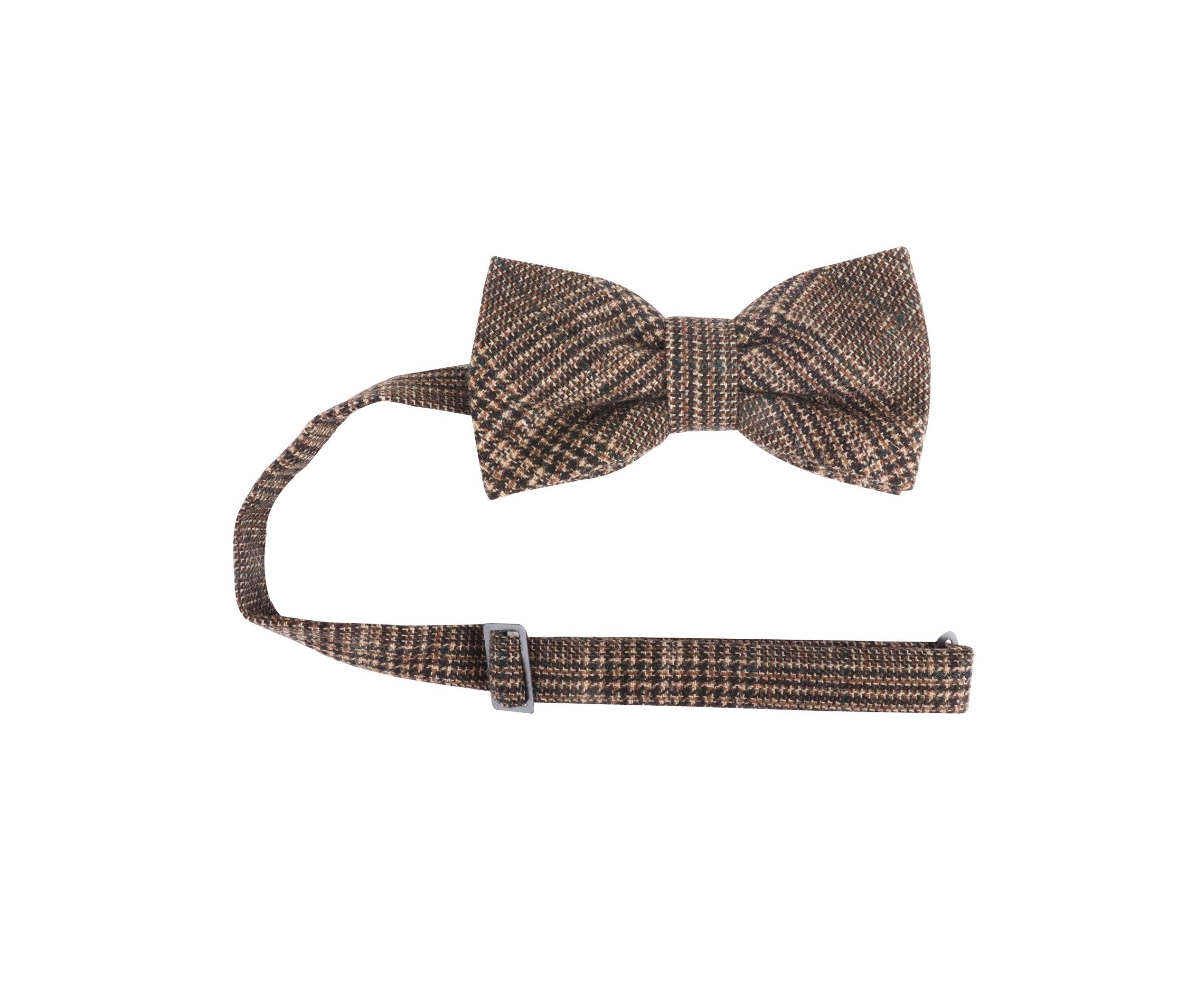 Noeud Papillon Stylé Avec Motif à Carreaux (glencheck) - Dark Brown