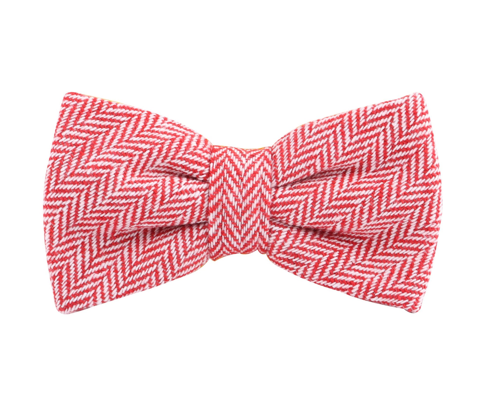 Noeud Papillon Stylé Avec Motif à Chevrons Herringbone - Red