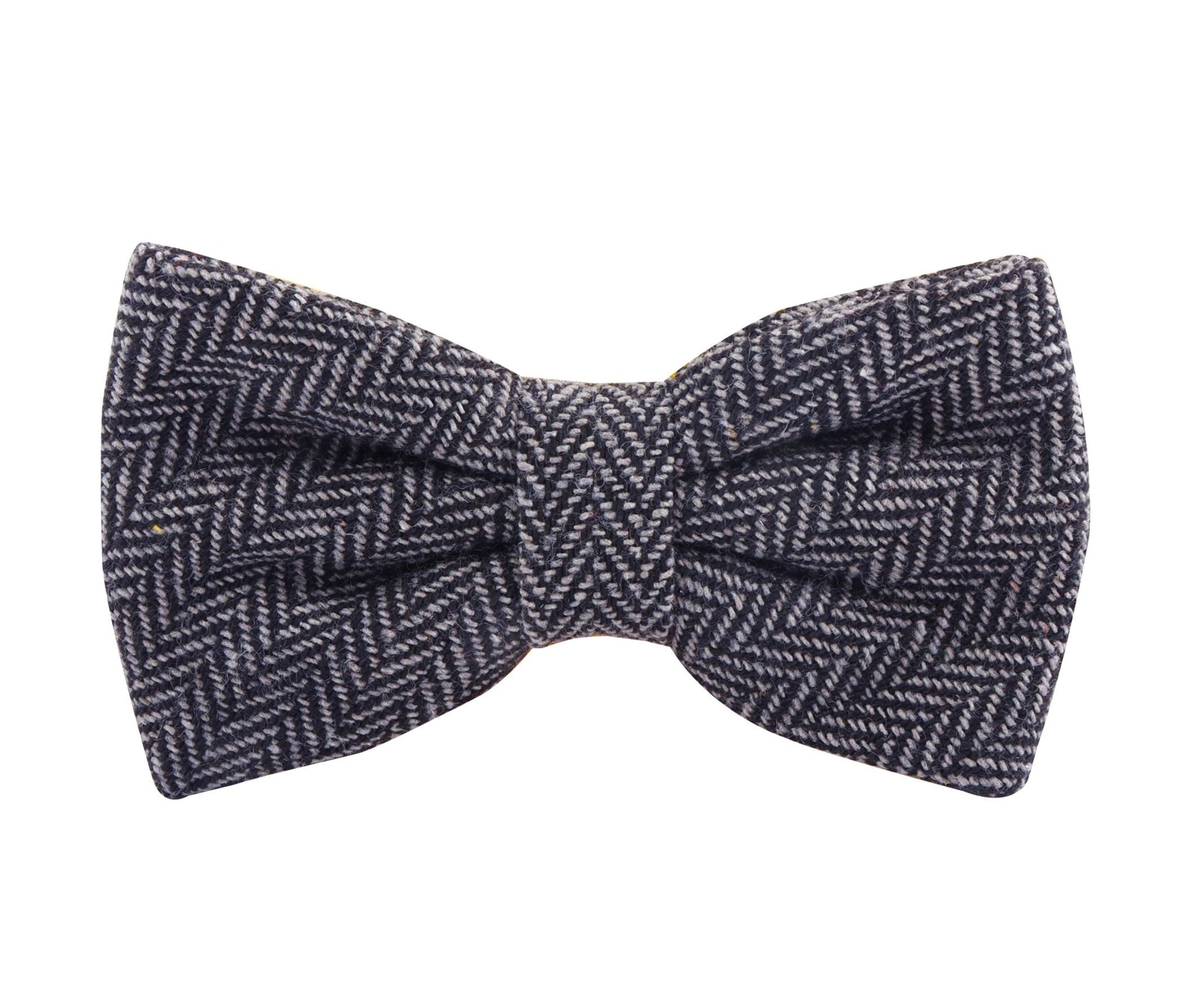 Noeud Papillon Stylé Avec Motif à Chevrons Herringbone - Anthracite