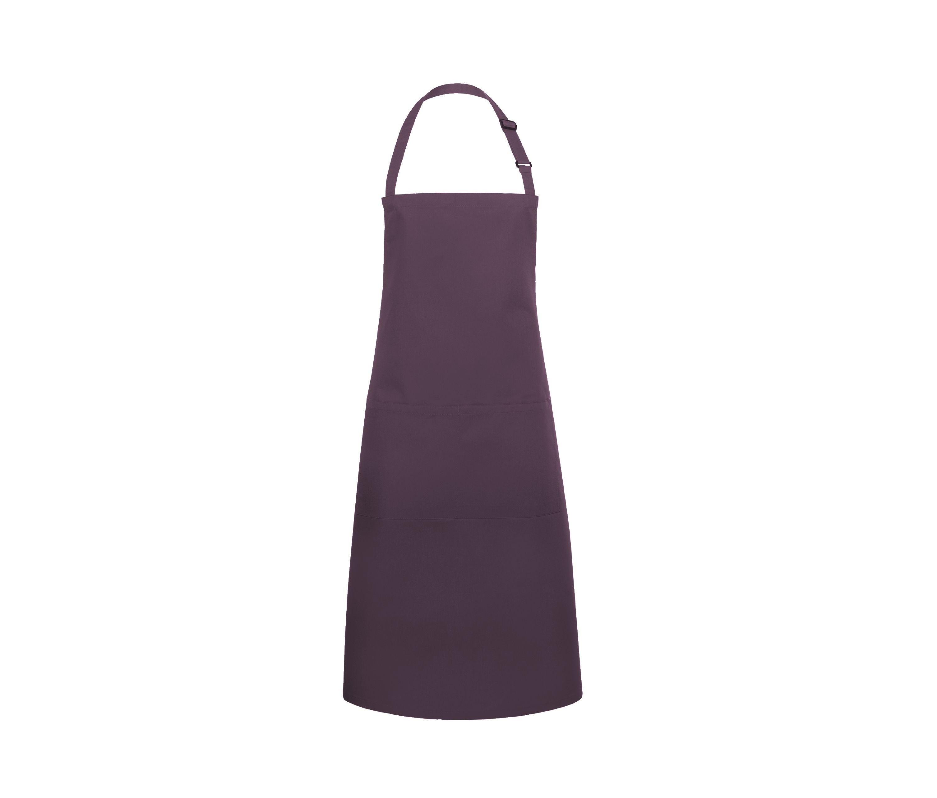 Tablier à Bavette Avec Boucle et Poche - Aubergine