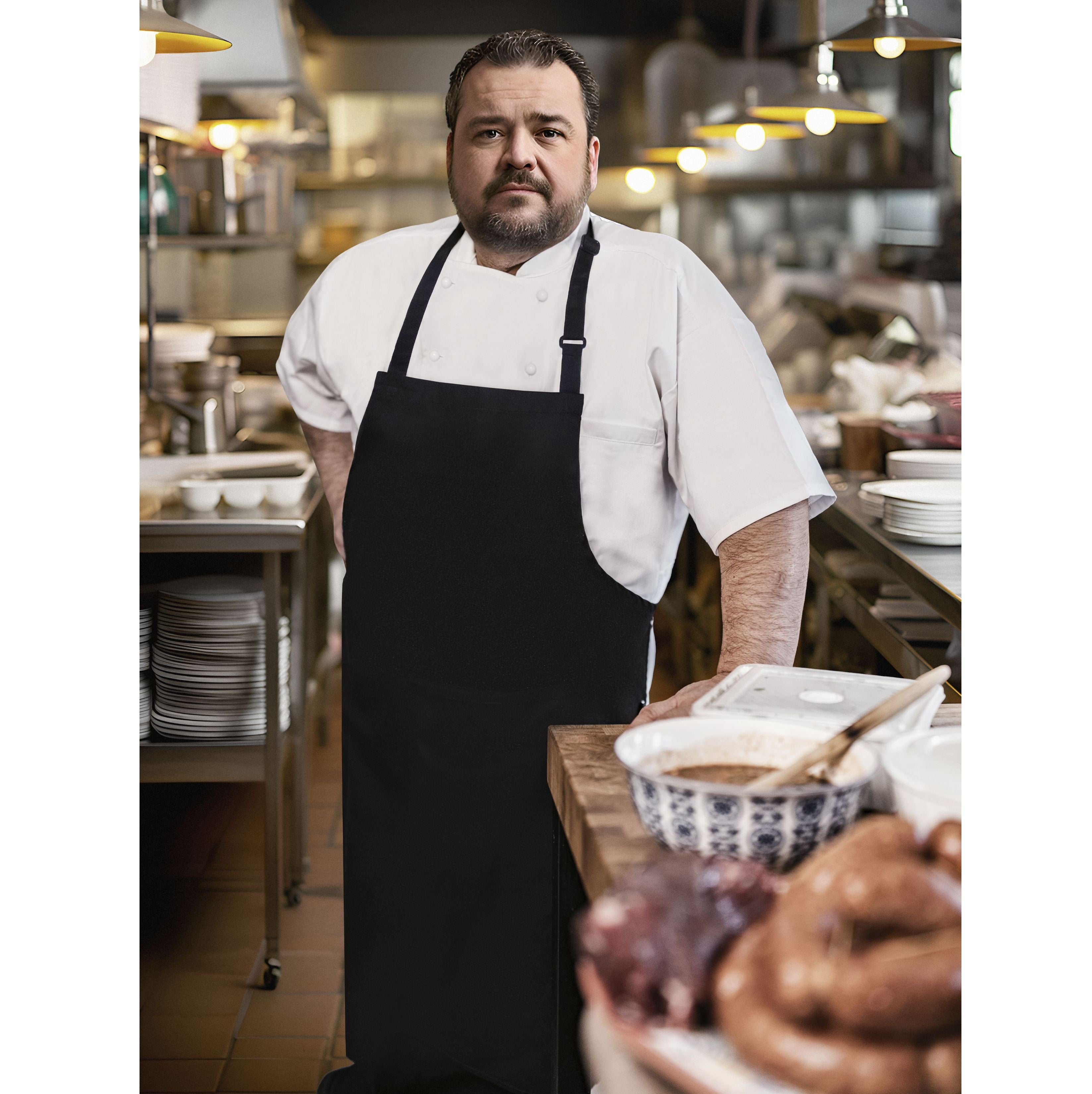 Tablier à bavette oversize avec poche