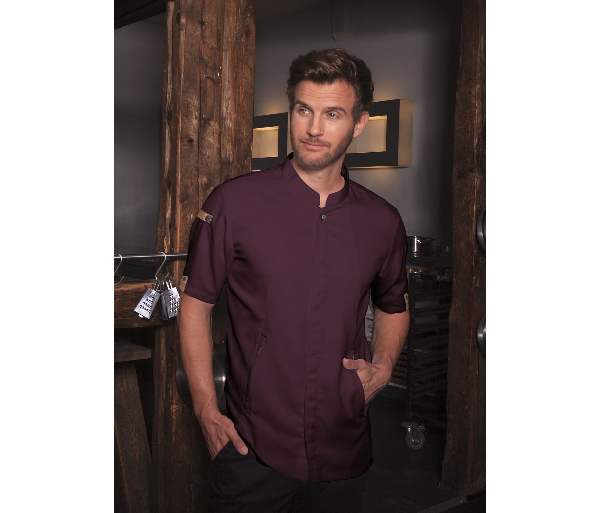 Veste de cuisiner manches courtes écoresponsable