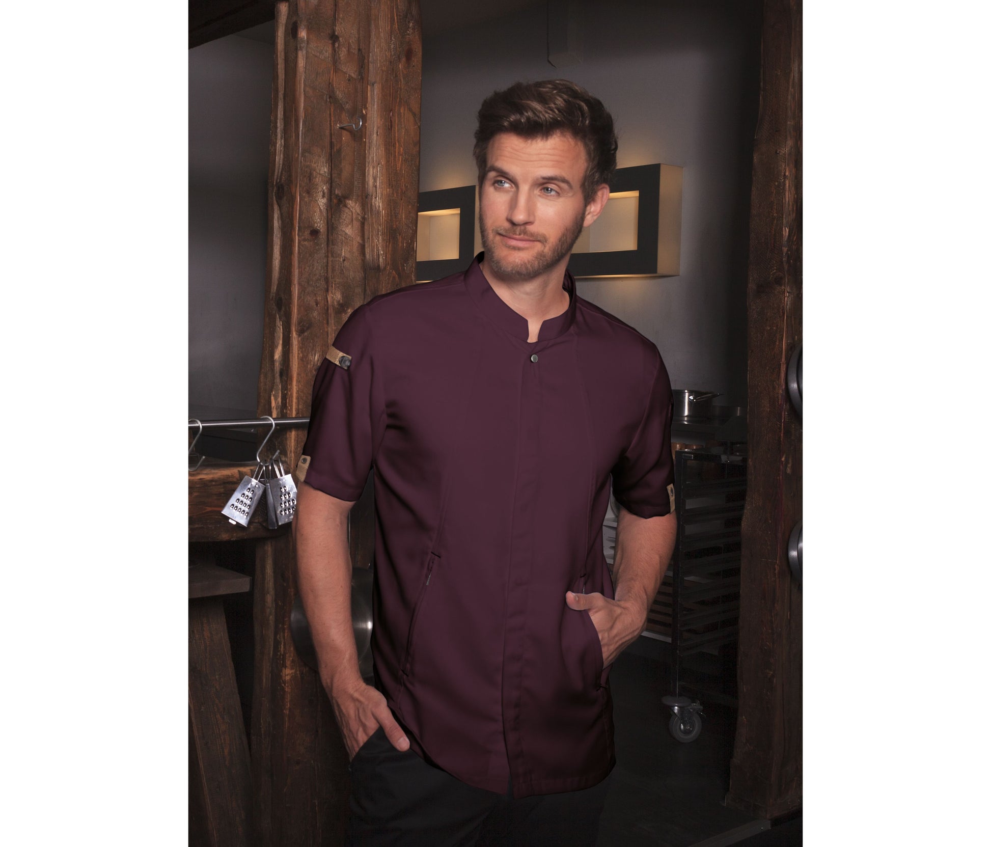 Veste de cuisiner manches courtes écoresponsable