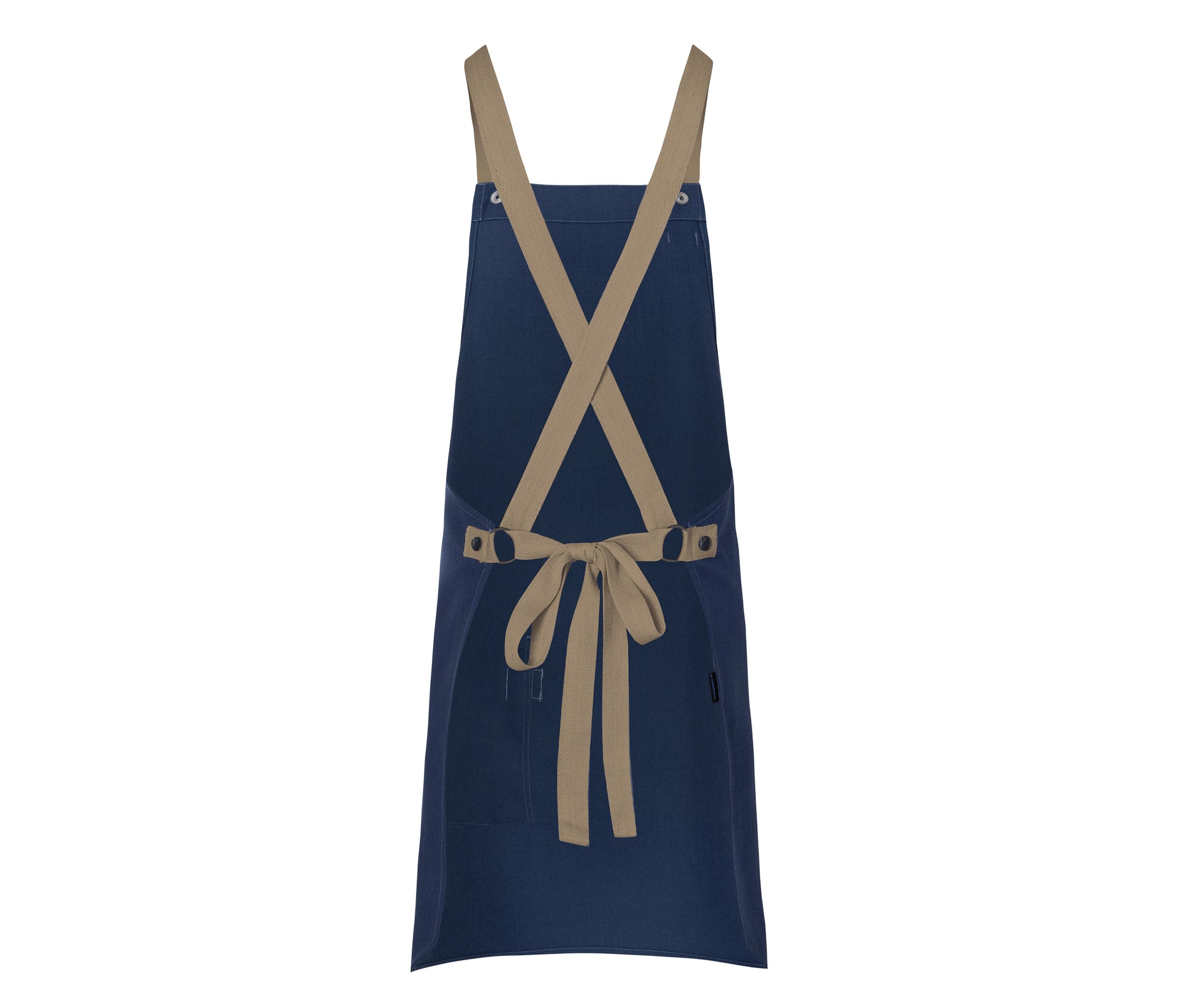 Tablier à Bavette Urban-Look Avec Bretelles Croisées et Poche - Steel Blue