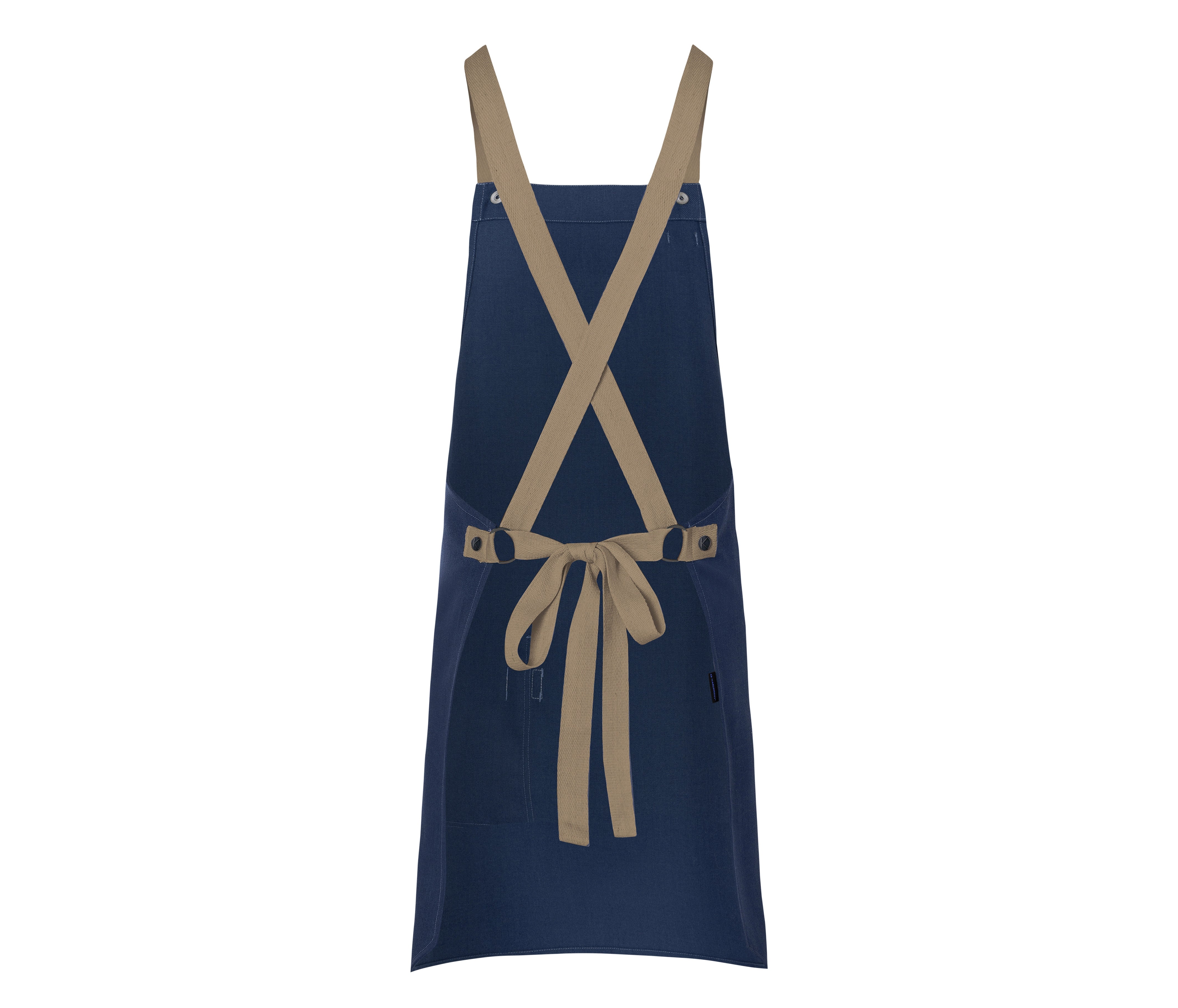 Tablier à Bavette Urban-Look Avec Bretelles Croisées et Poche - Steel Blue
