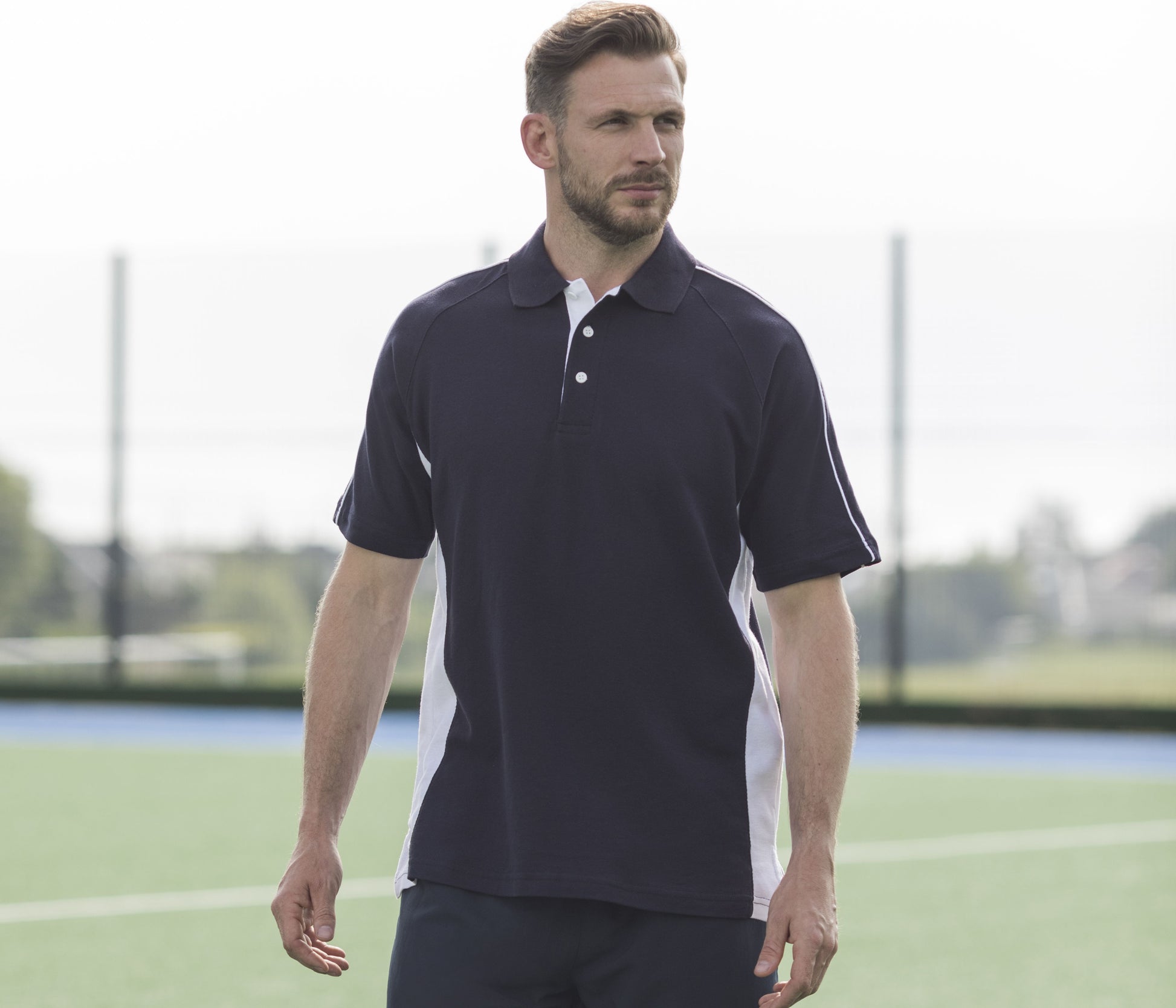 Polo coton bicolore
