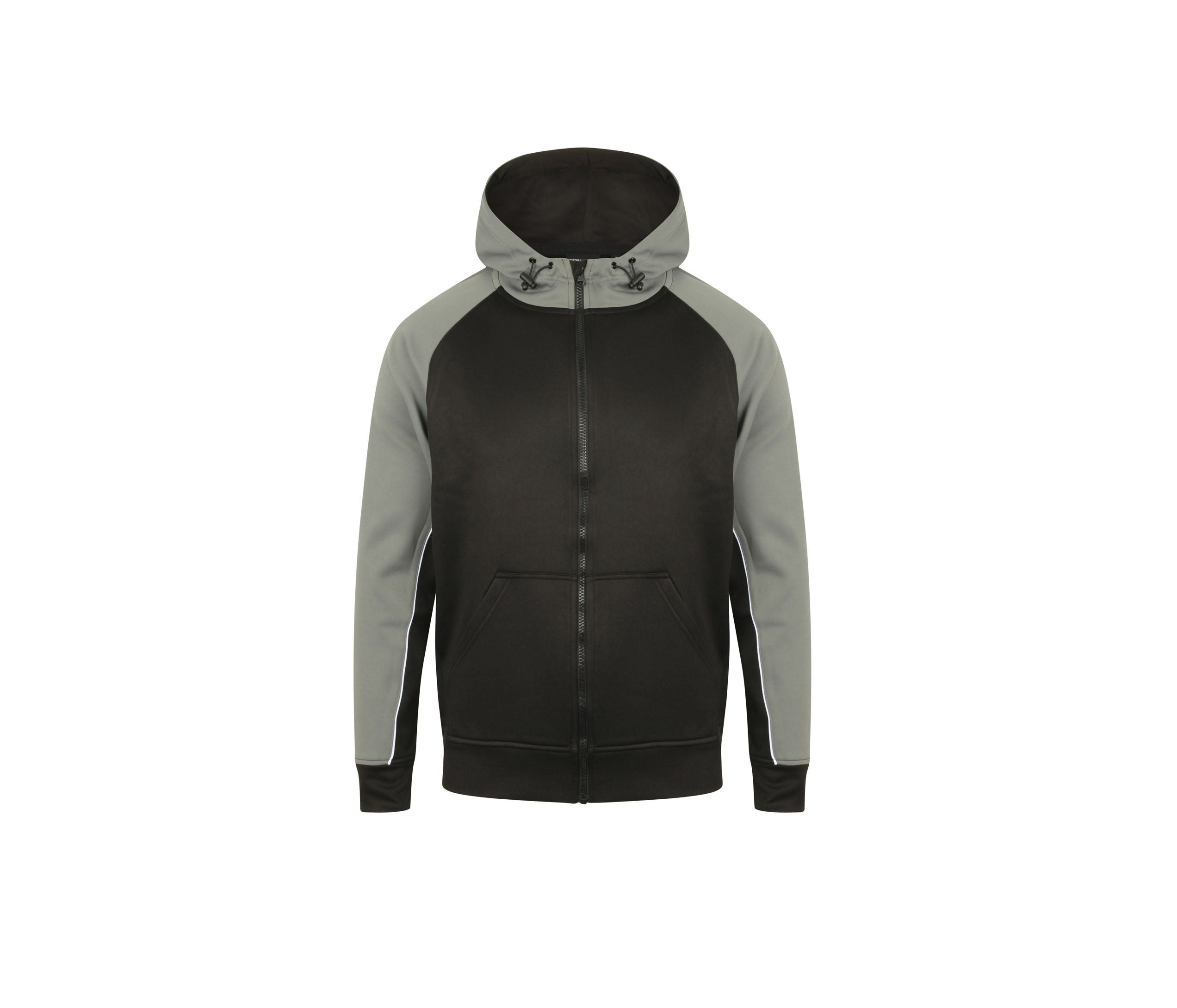 Sweat Capuche Contrasté - Black / Gunmetal Grey / White