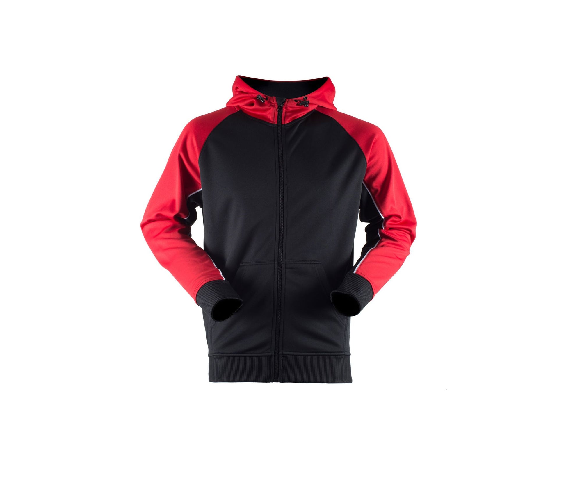 Sweat Capuche Contrasté - Black / Red / White