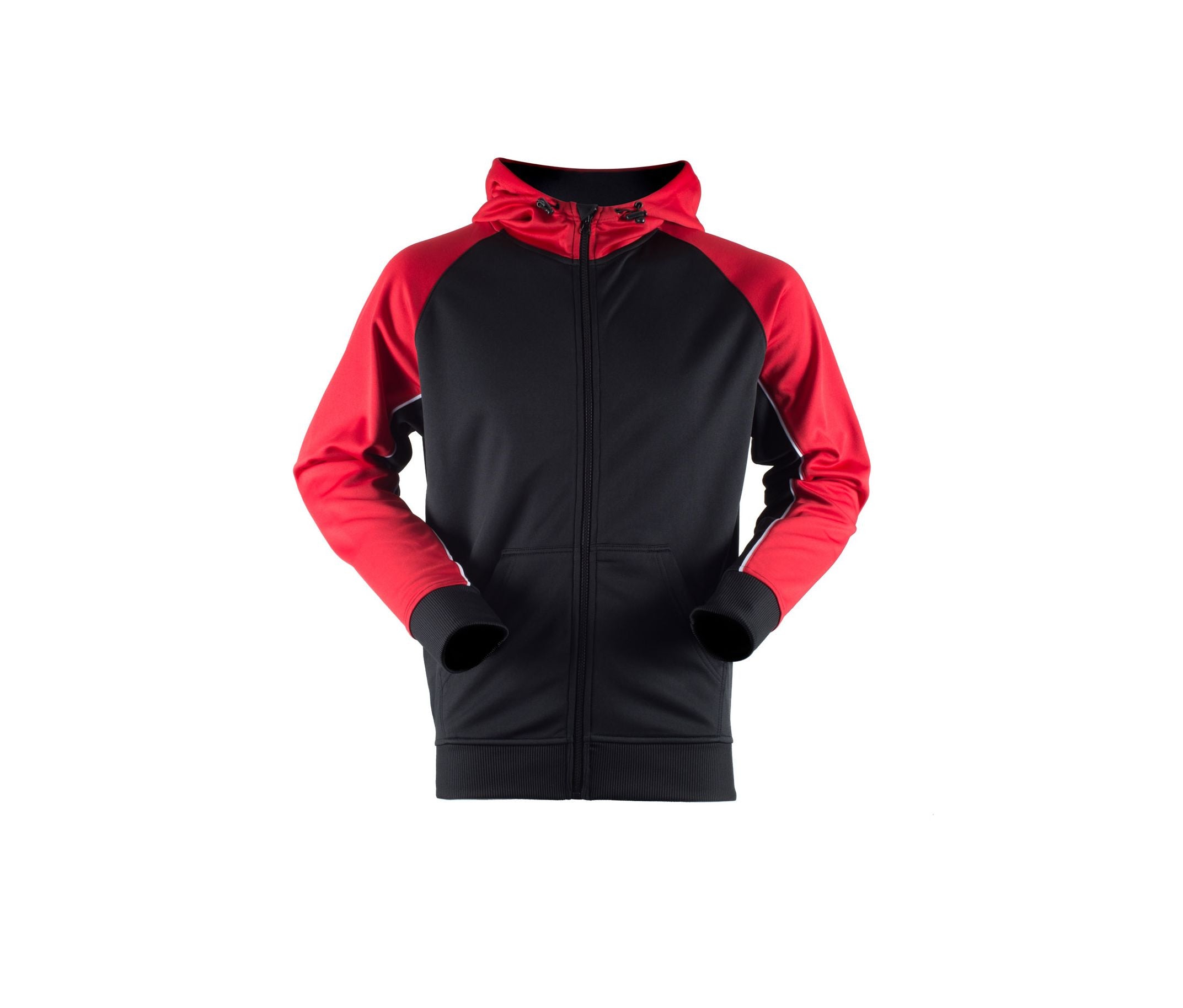 Sweat Capuche Contrasté - Black / Red / White