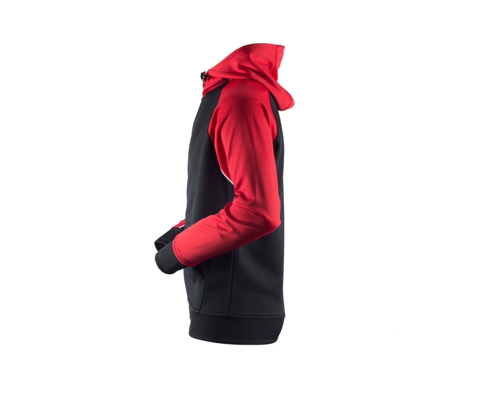 Sweat Capuche Contrasté - Black / Red / White