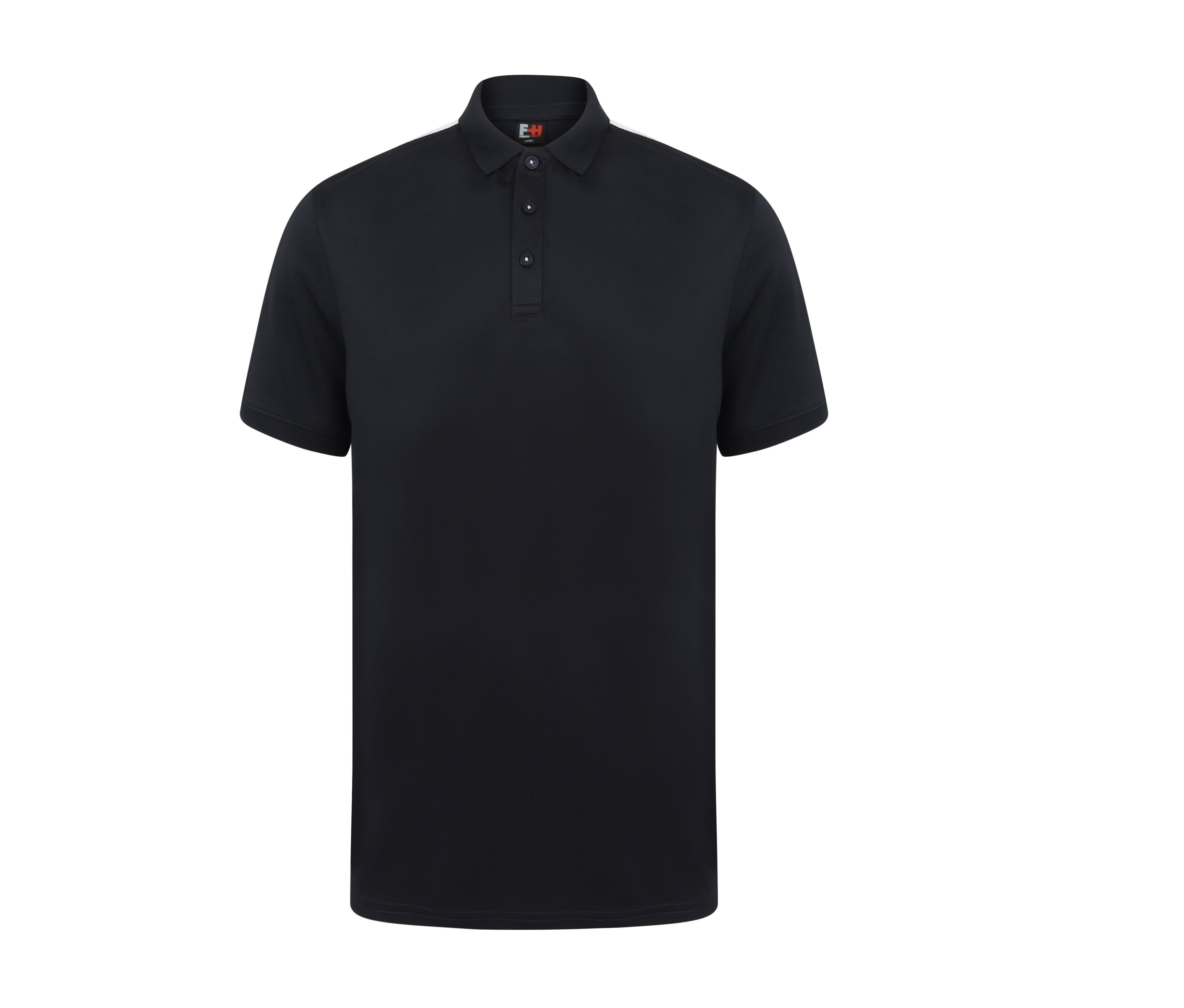 Polo Stretch Contrasté - Navy/white