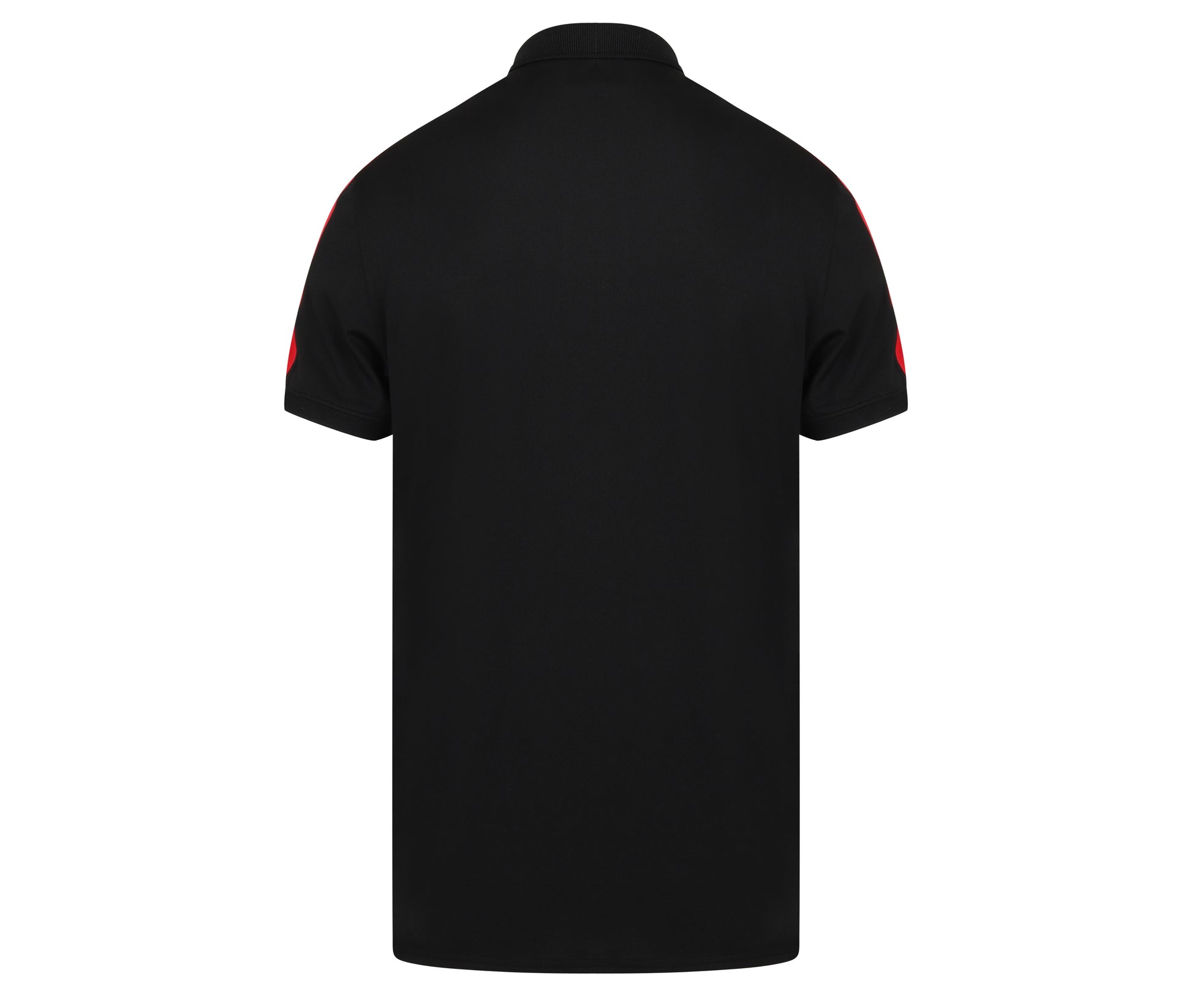 Polo Stretch Contrasté - Black/red