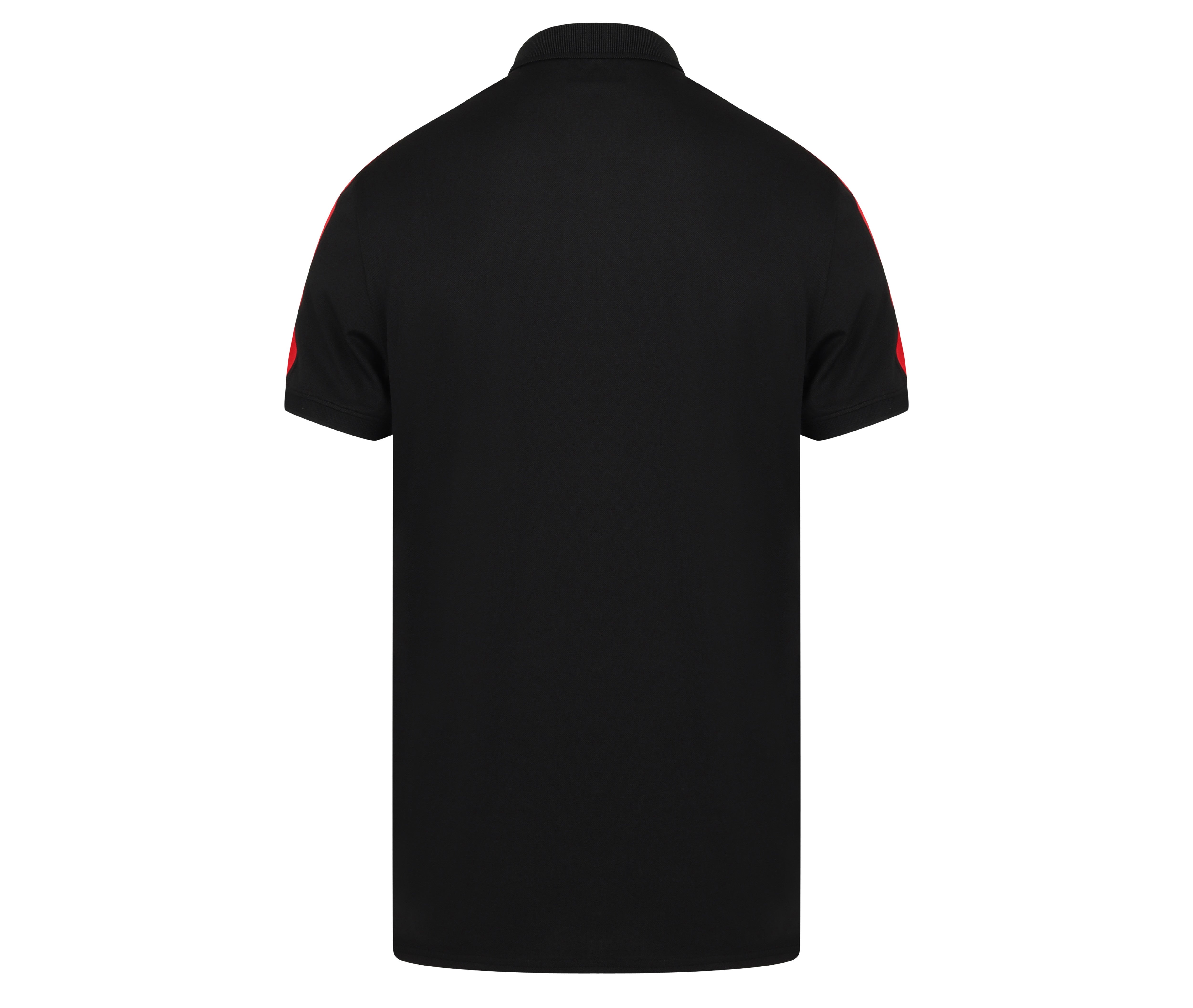Polo Stretch Contrasté - Black/red