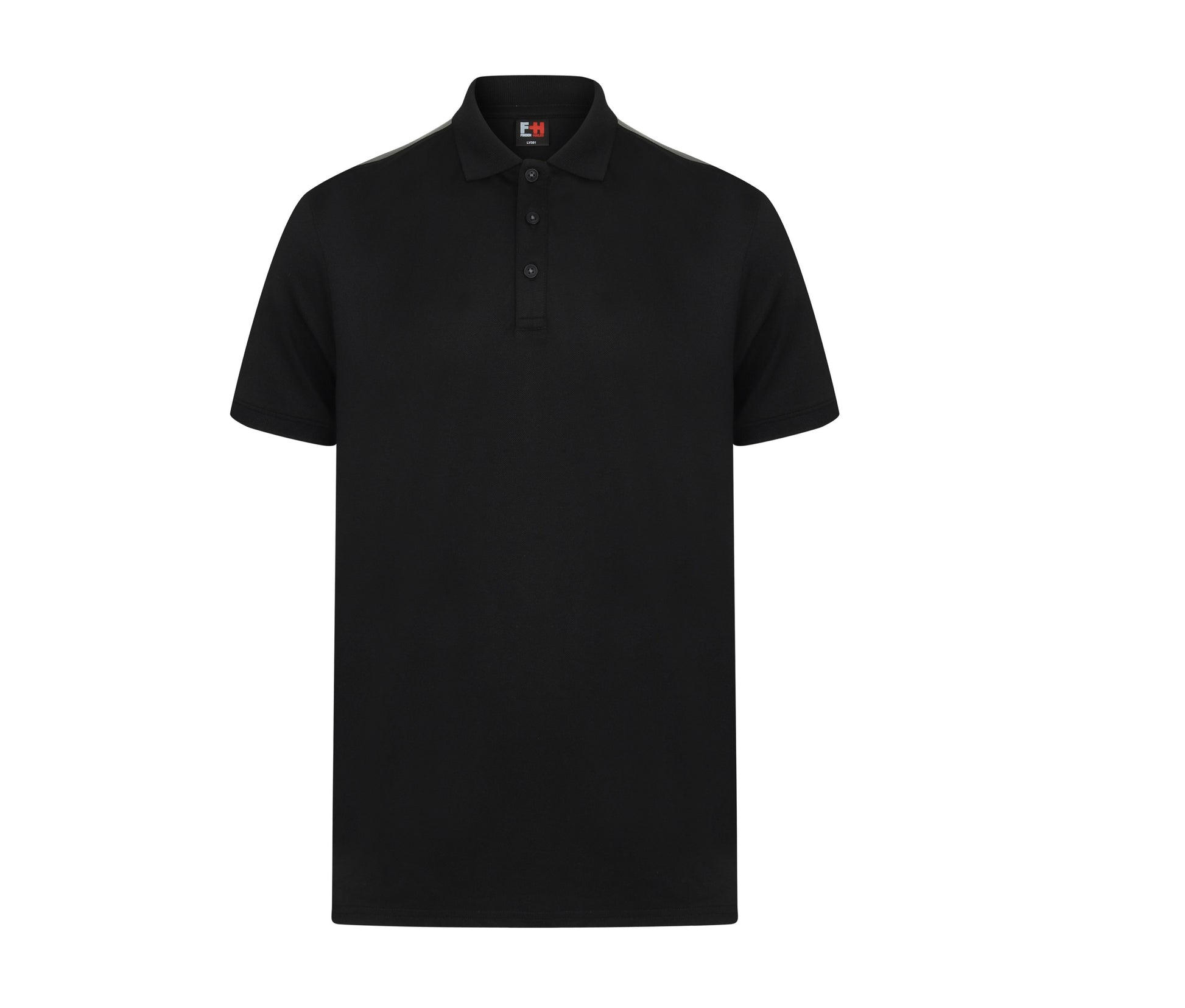 Polo Stretch Contrasté - Black/gunmetal Grey