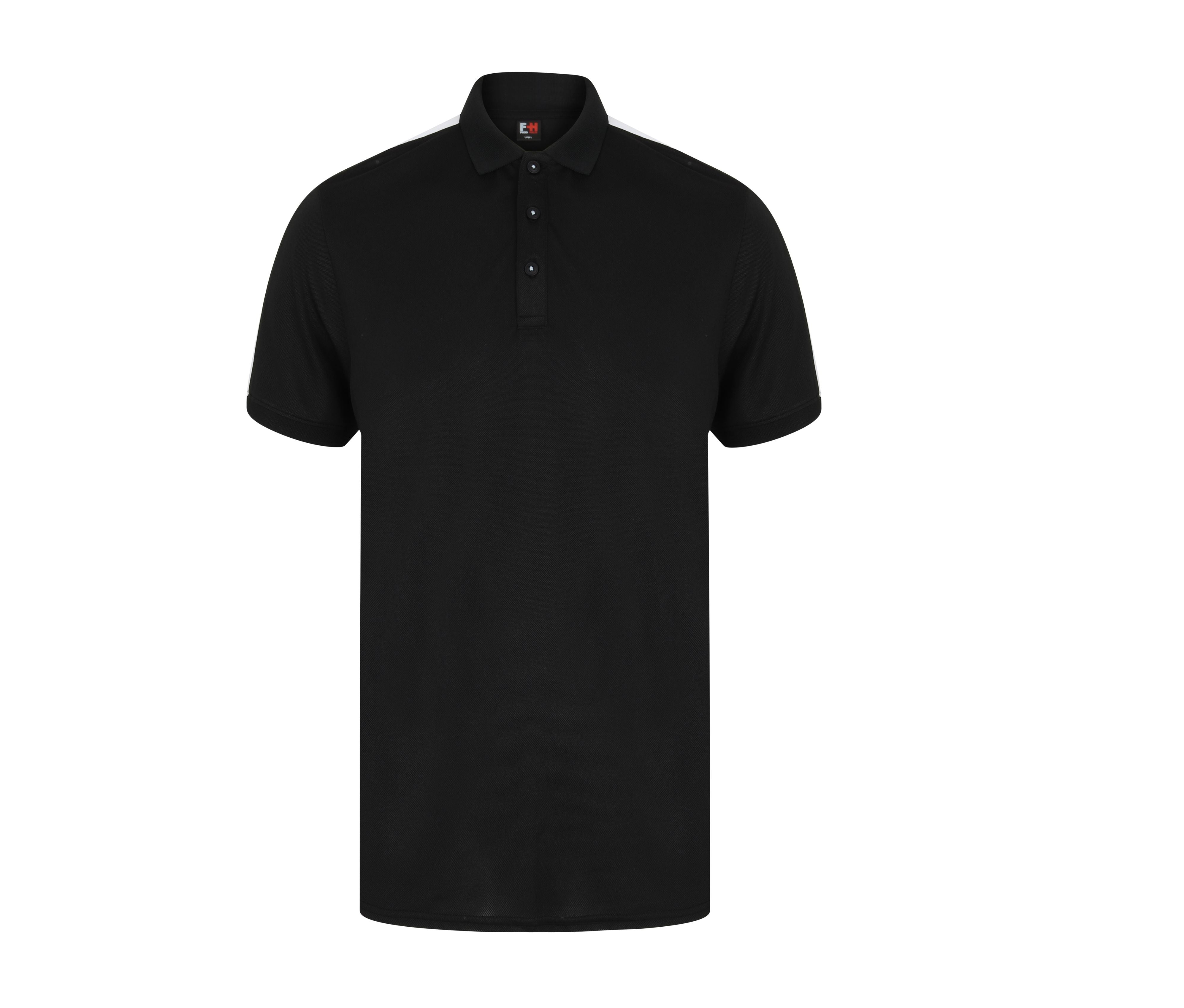 Polo Stretch Contrasté - Black/white