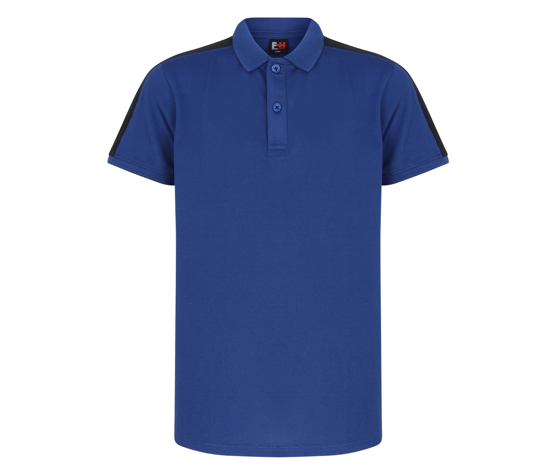 Polo Stretch Contrasté Enfant - Royal/navy