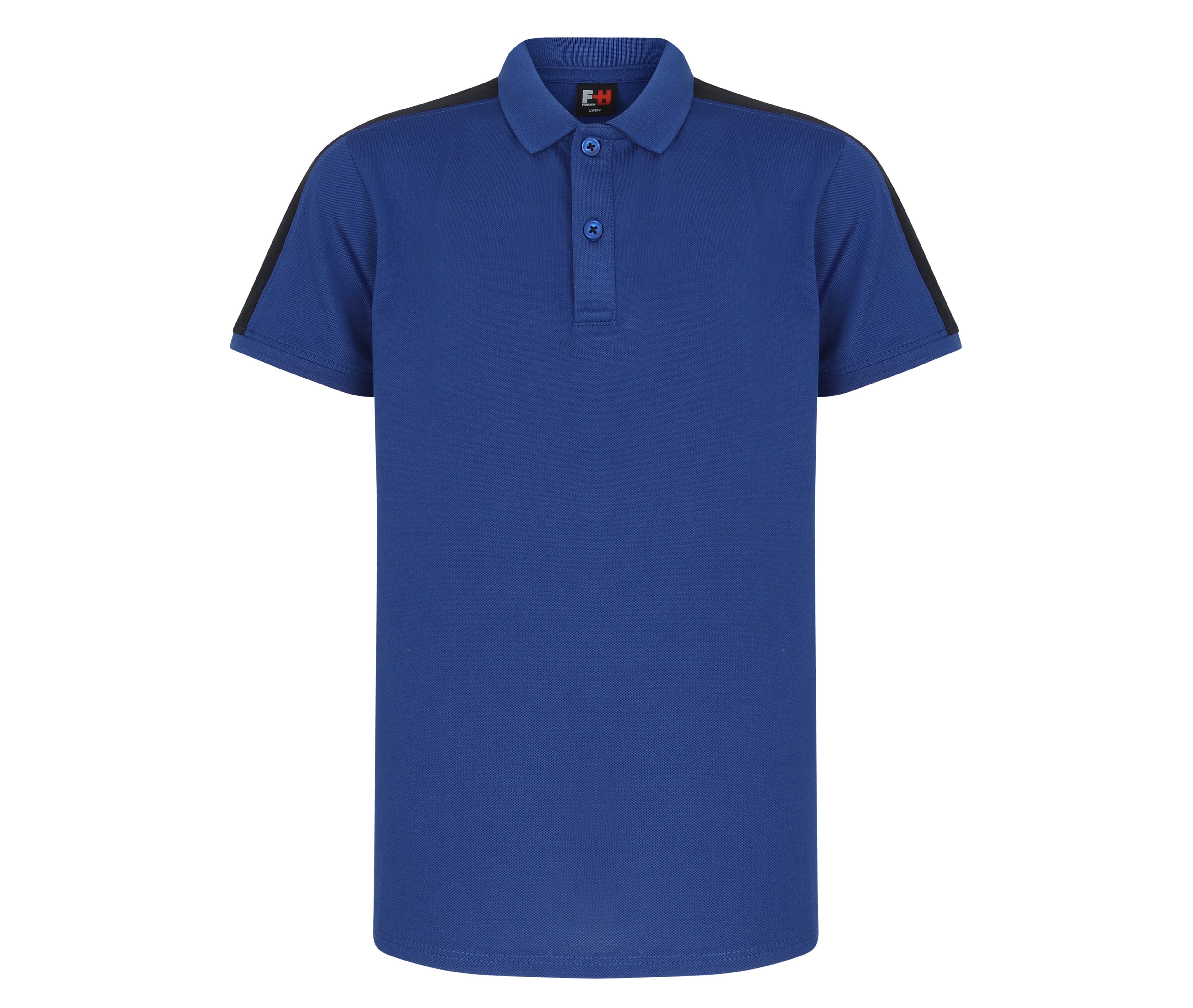 Polo Stretch Contrasté Enfant - Royal/navy