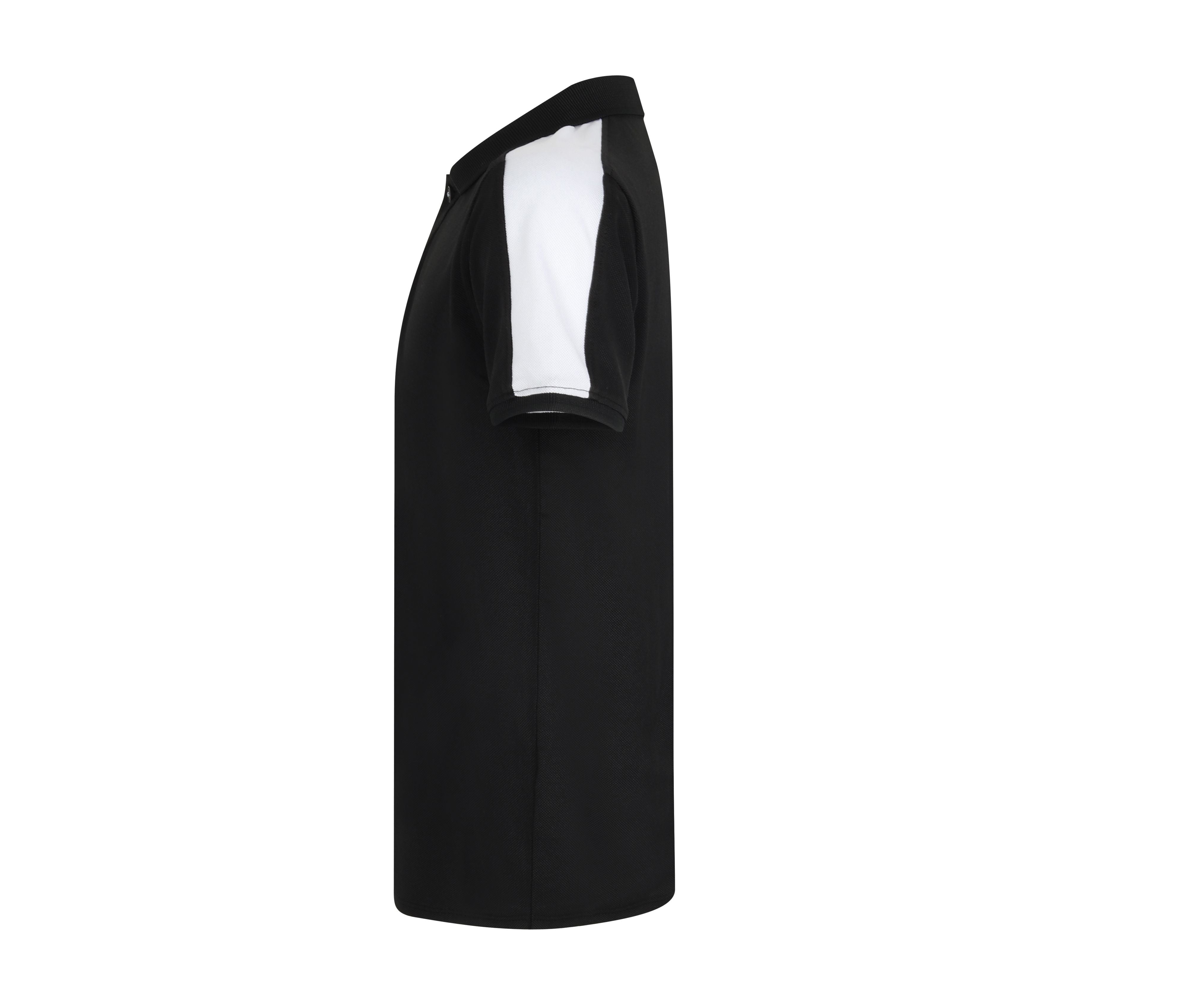 Polo Stretch Contrasté Enfant - Black/white