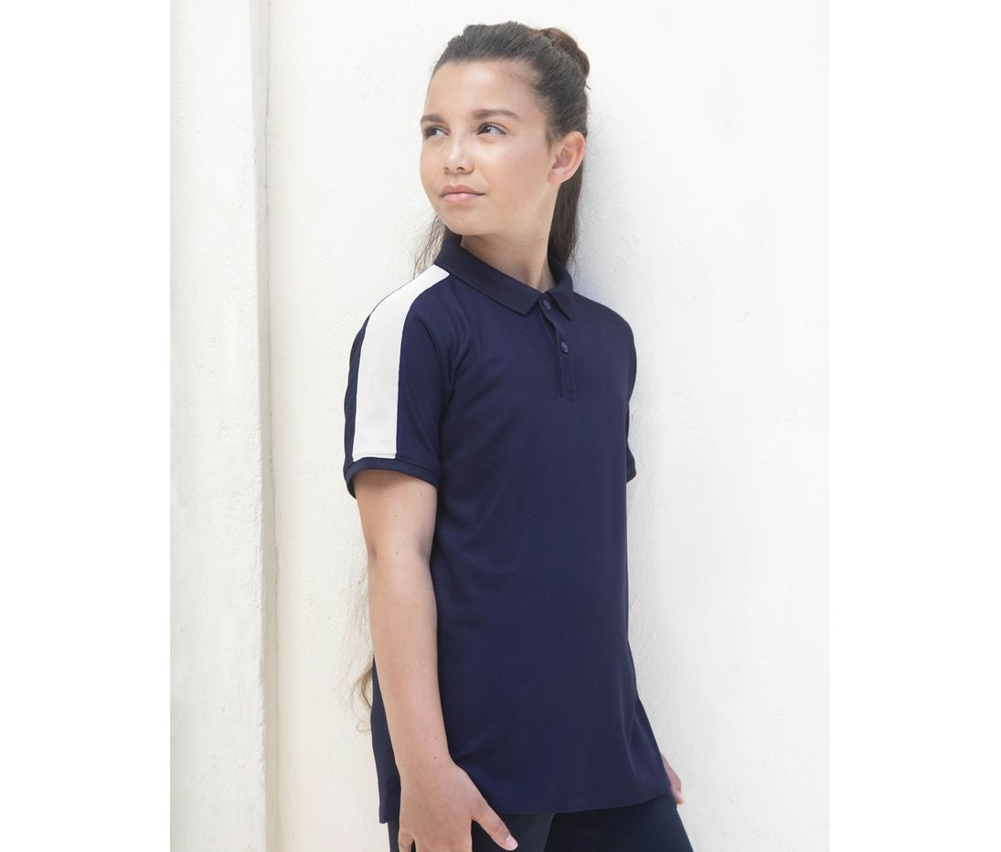 Polo stretch contrasté enfant