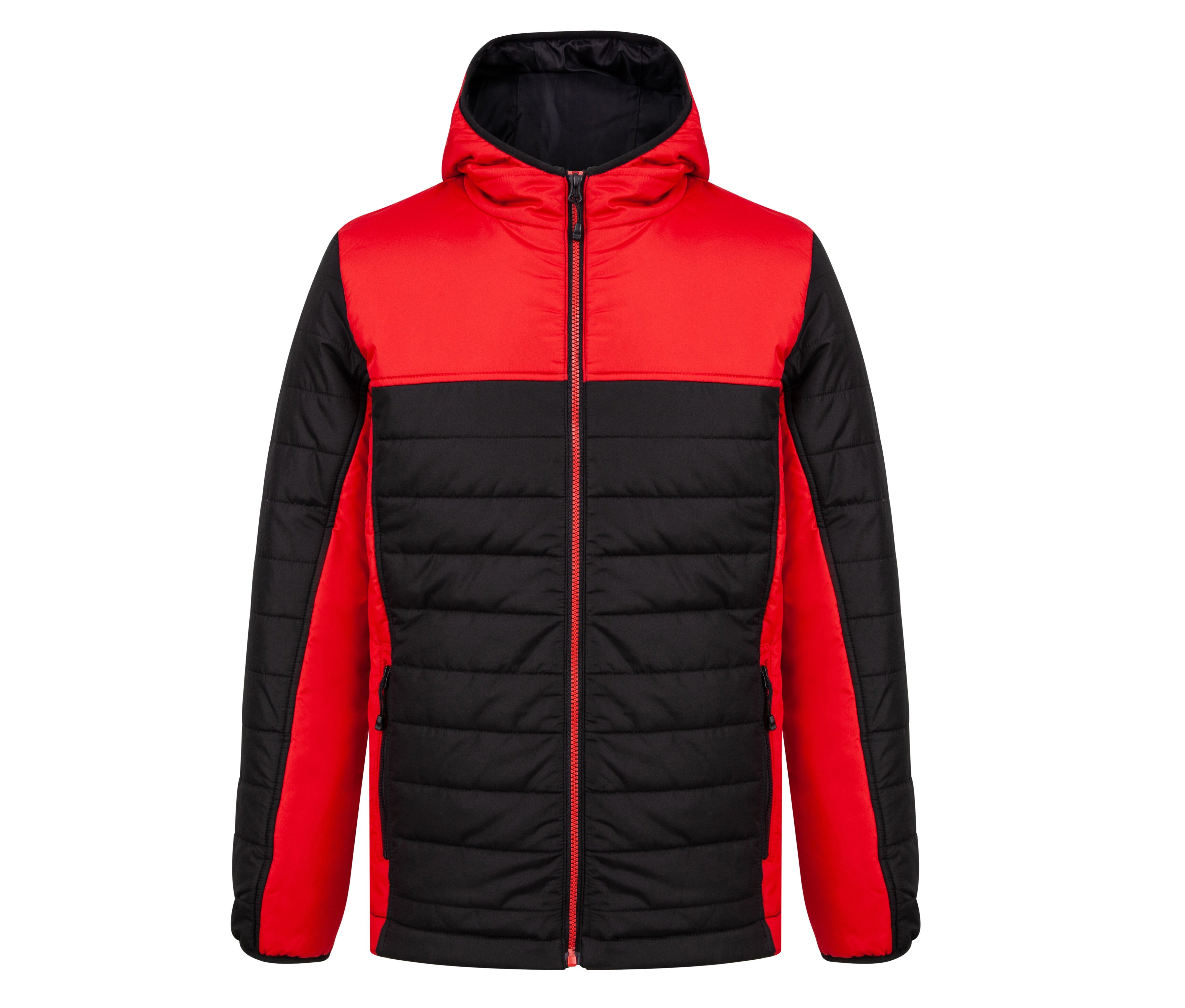 Doudoune Capuche Puffer - Black/red