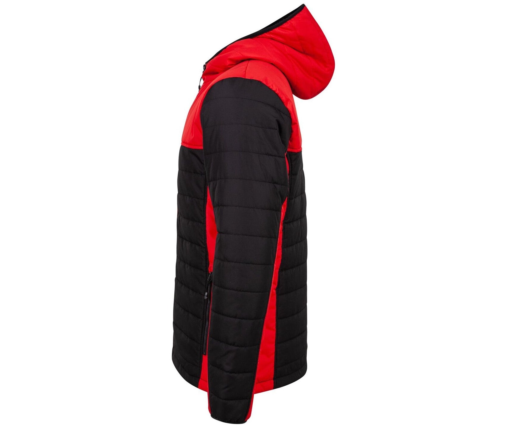 Doudoune Capuche Puffer - Black/red