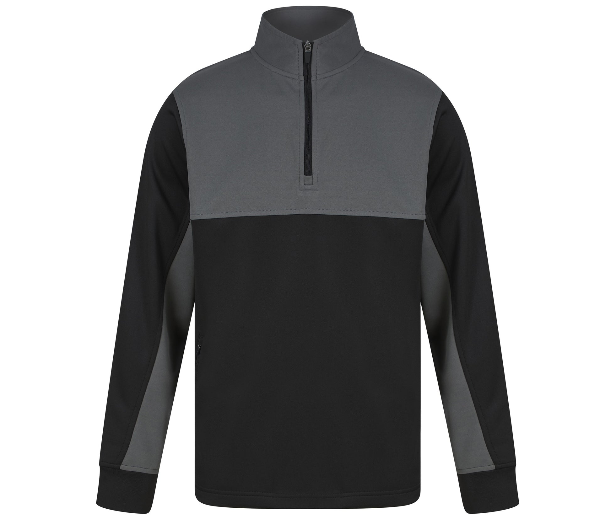Sweat de Sport Col Zippé - Black / Gunmetal Grey