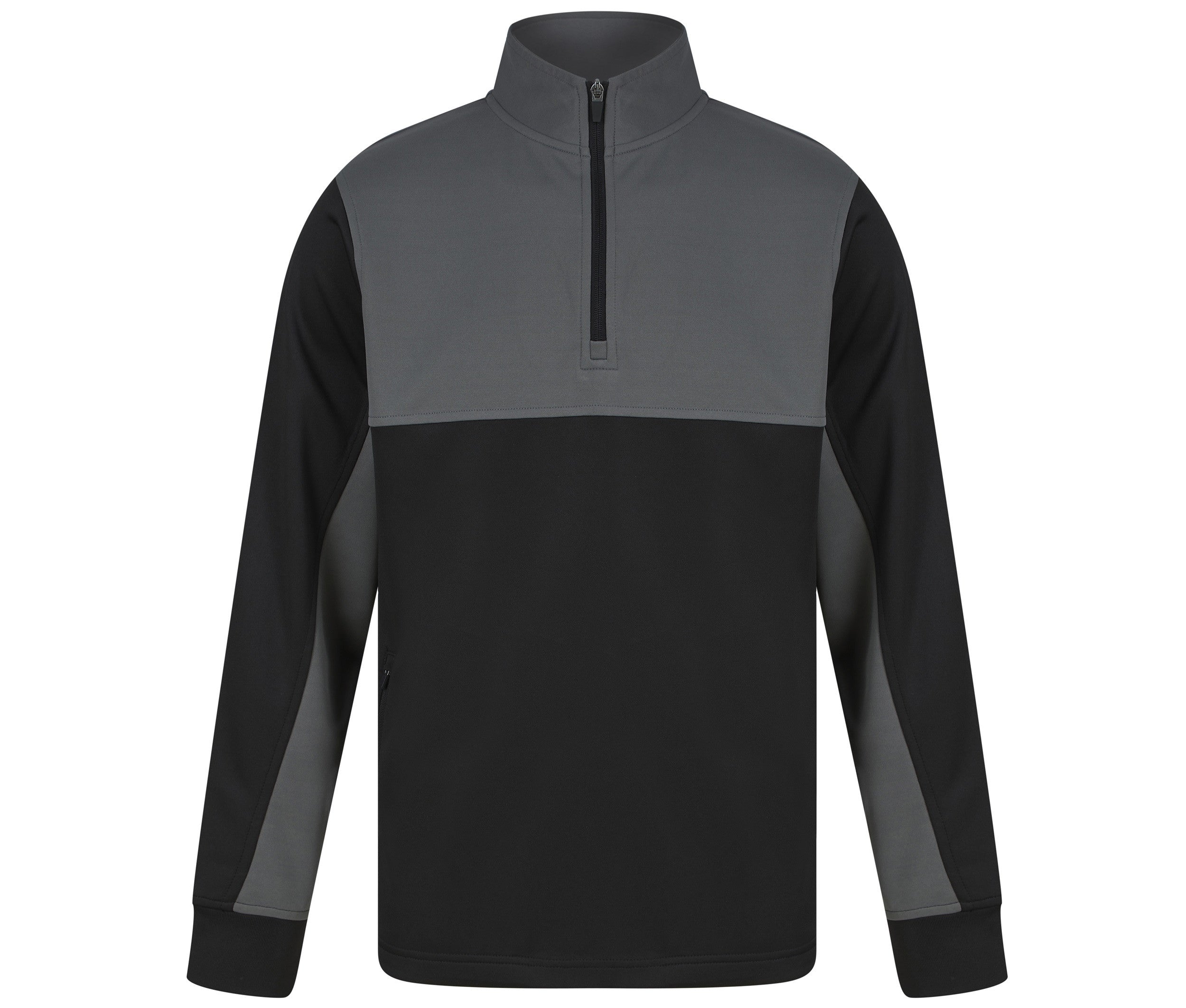 Sweat de Sport Col Zippé - Black / Gunmetal Grey