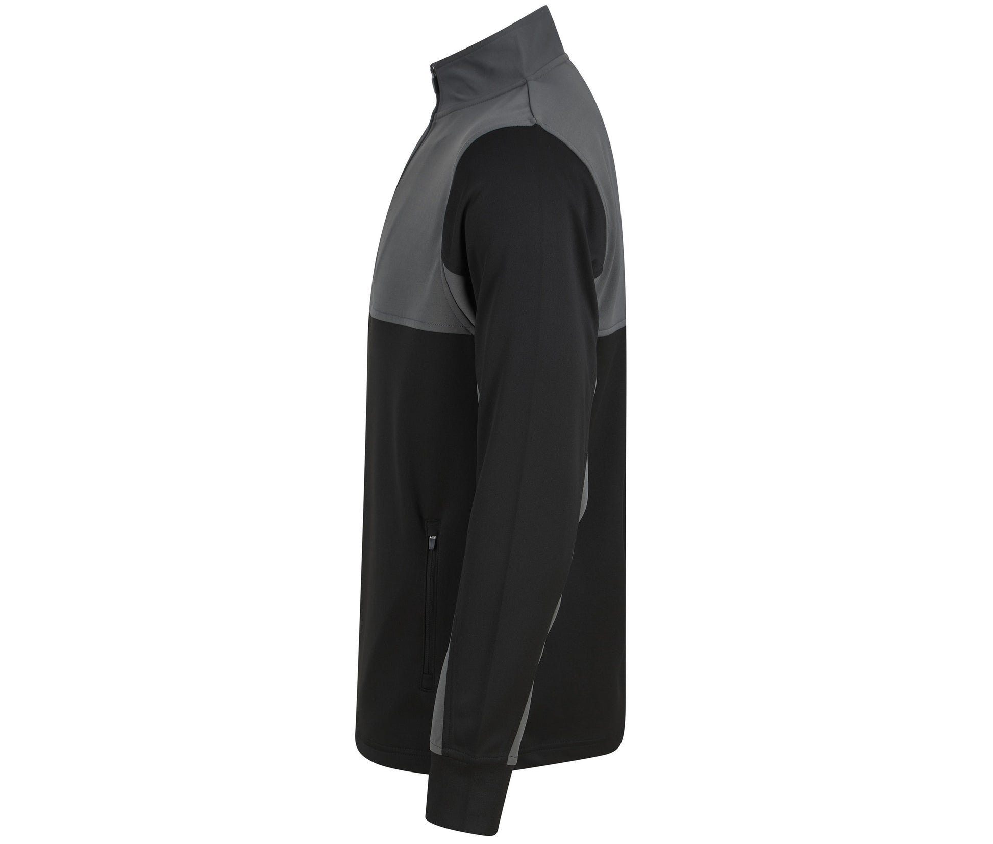 Sweat de Sport Col Zippé - Black / Gunmetal Grey