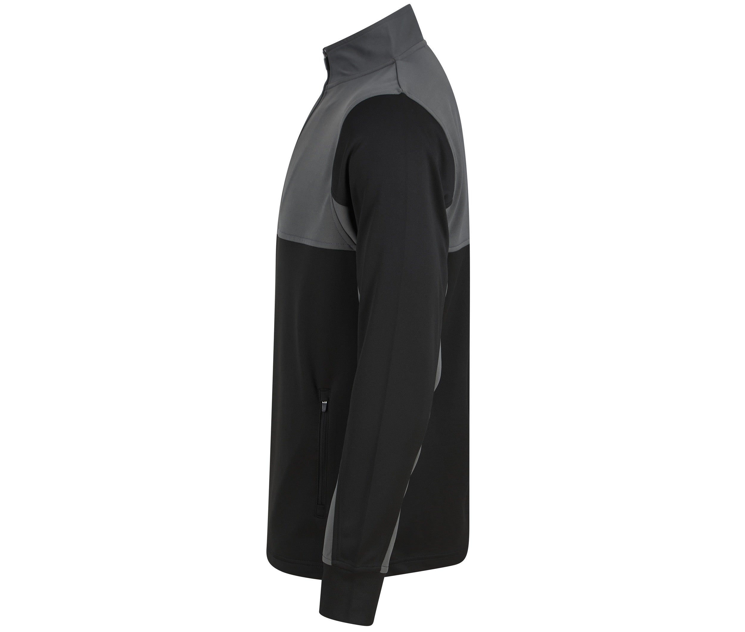 Sweat de Sport Col Zippé - Black / Gunmetal Grey