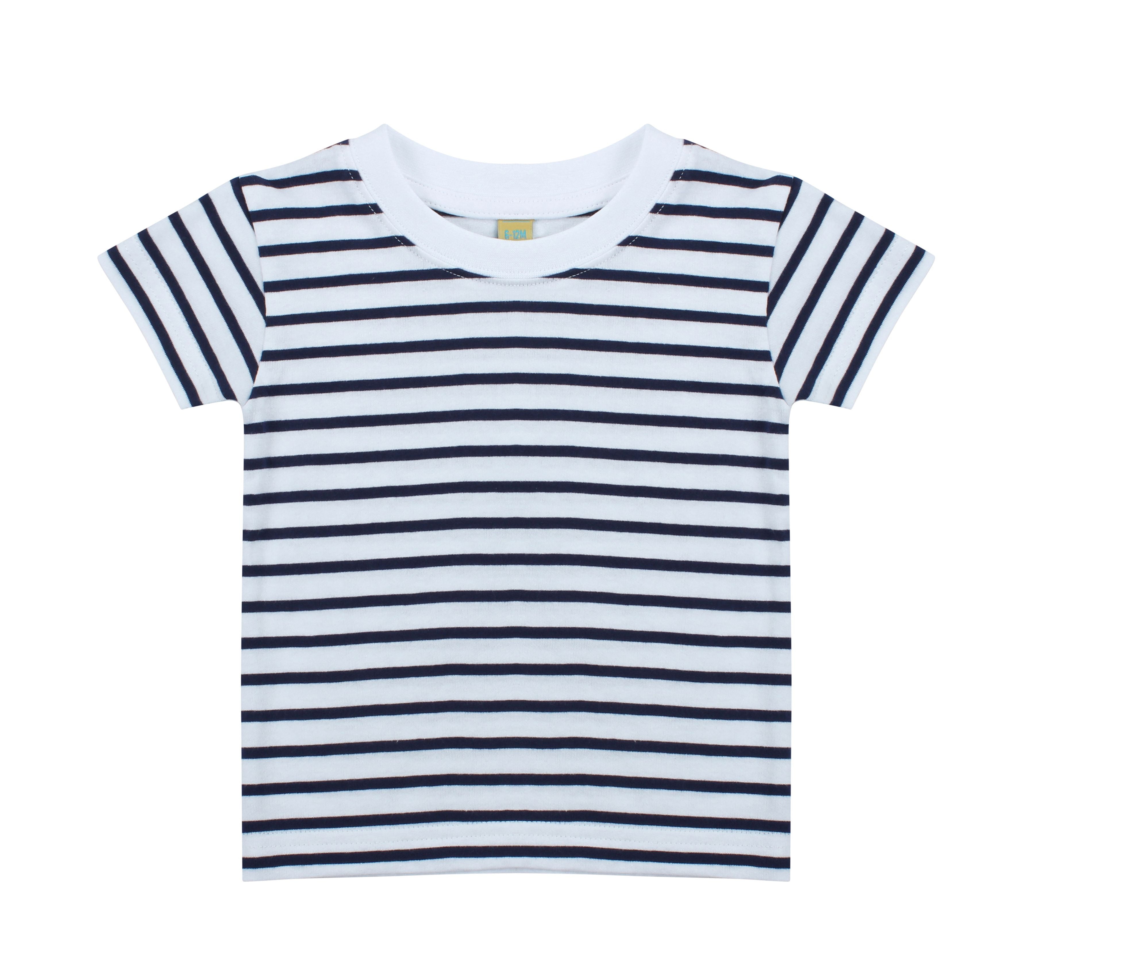 Tee-Shirt Marinière Enfant - White/navy
