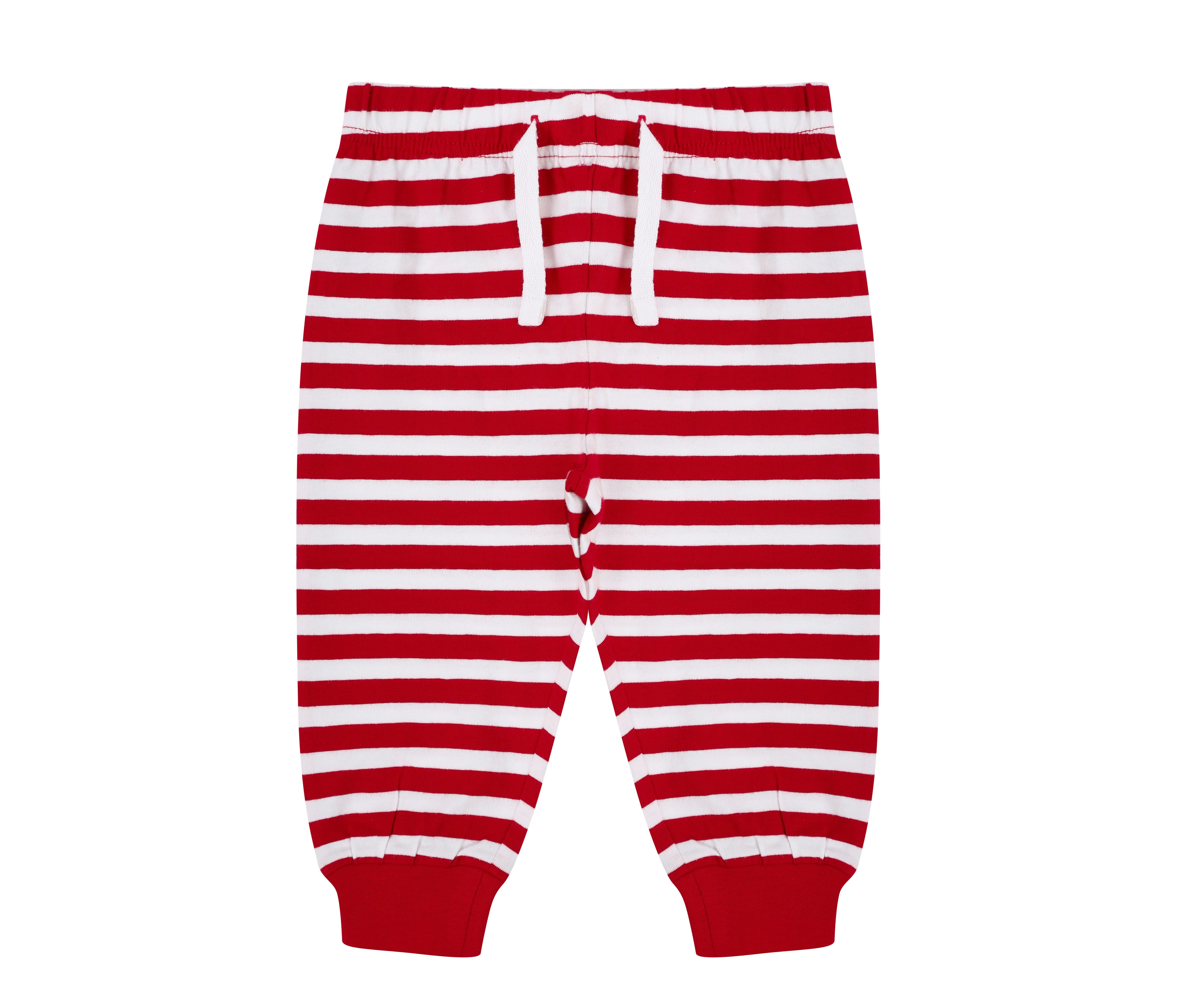 Pantalon de Pyjama Bébé - Red / White Stripes