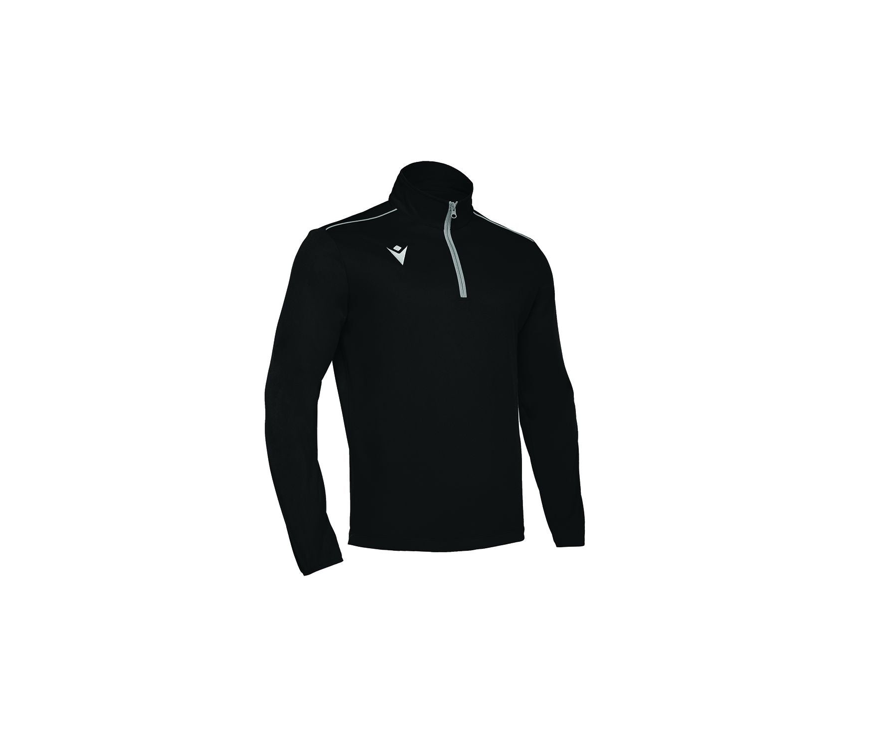Tee-Shirt Respirant Col Zippé - Black