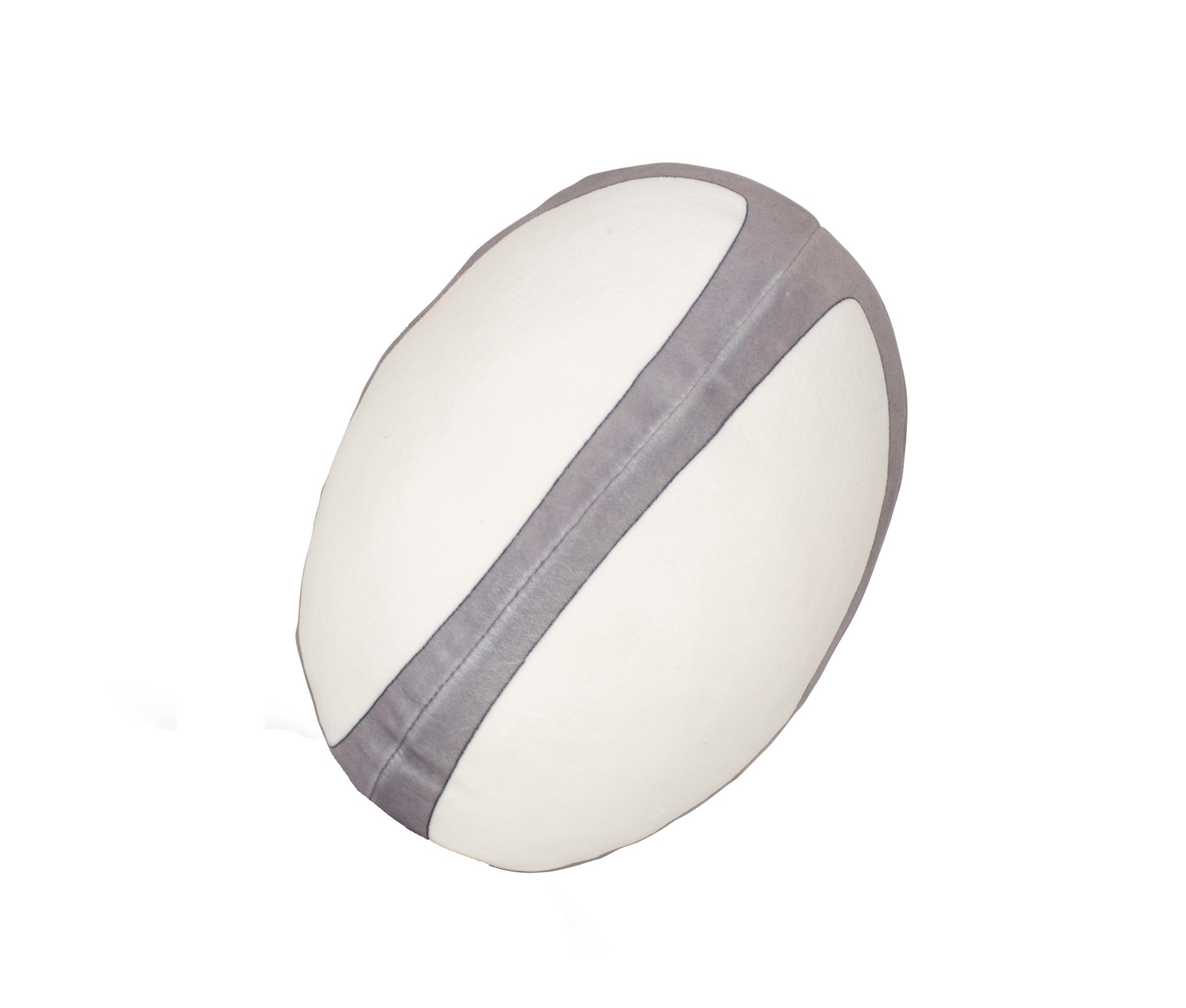 Peluche Ballon de Rugby - White / Grey