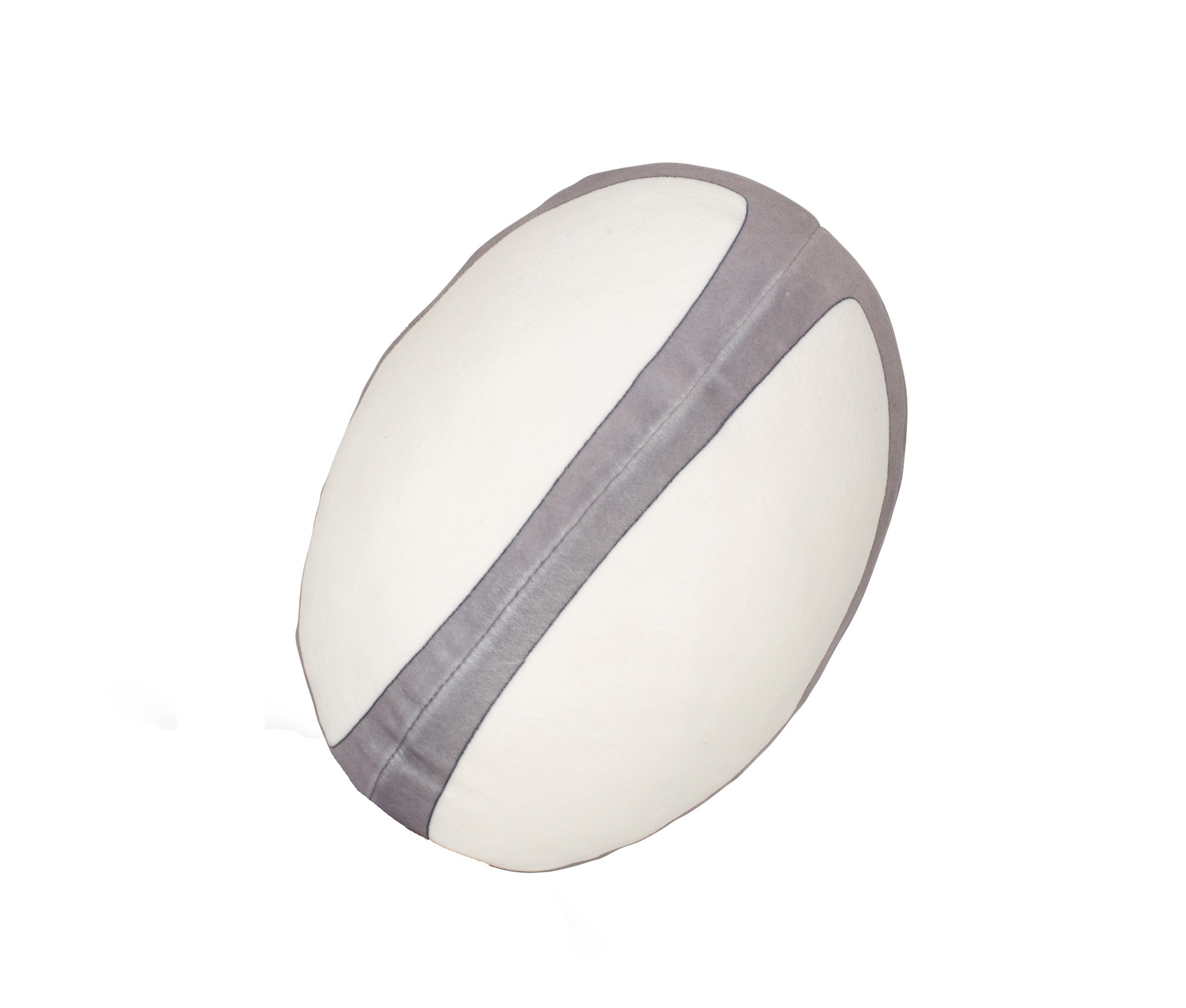 Peluche Ballon de Rugby - White / Grey
