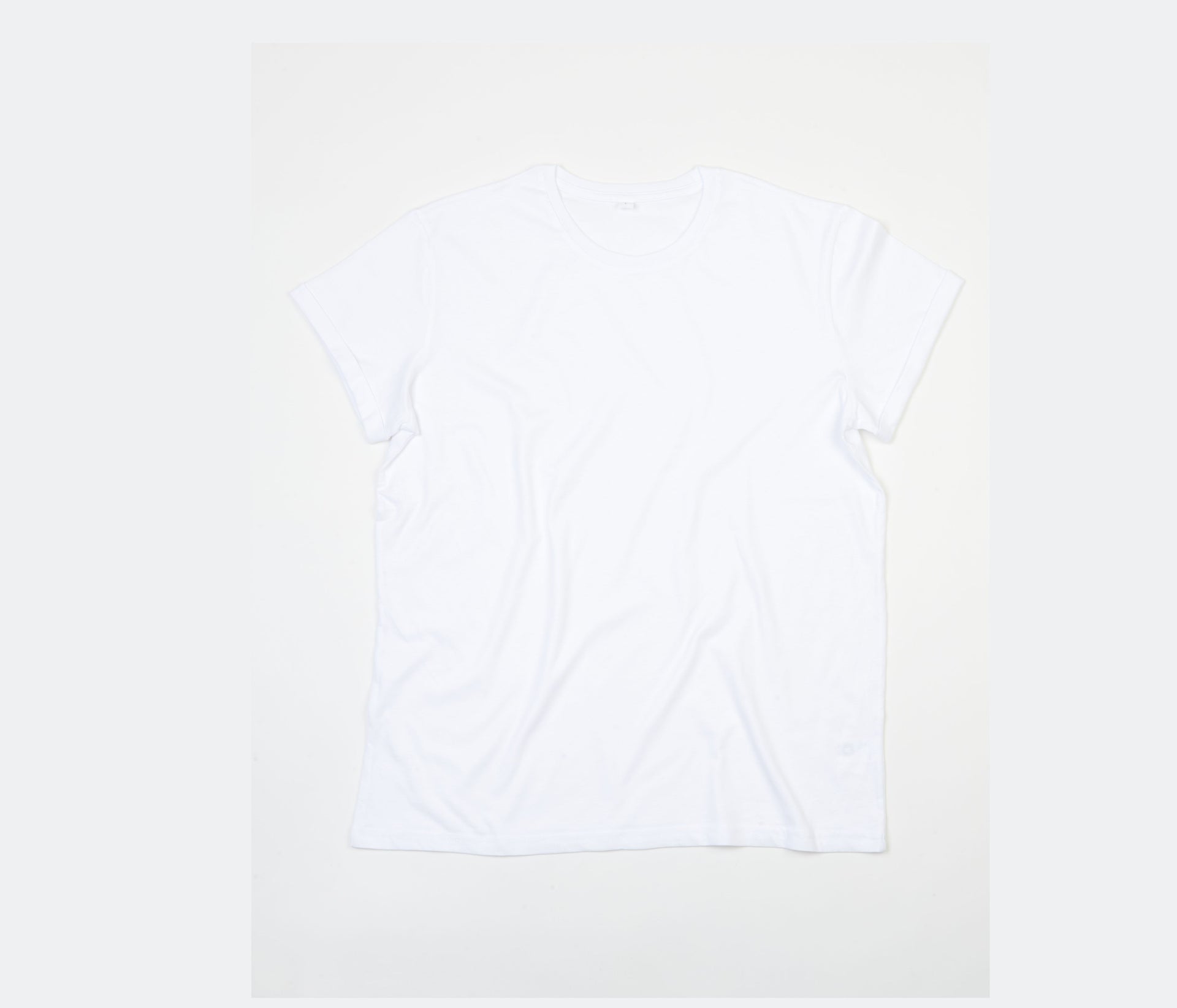 Tee-Shirt Homme Manches Roulées - White