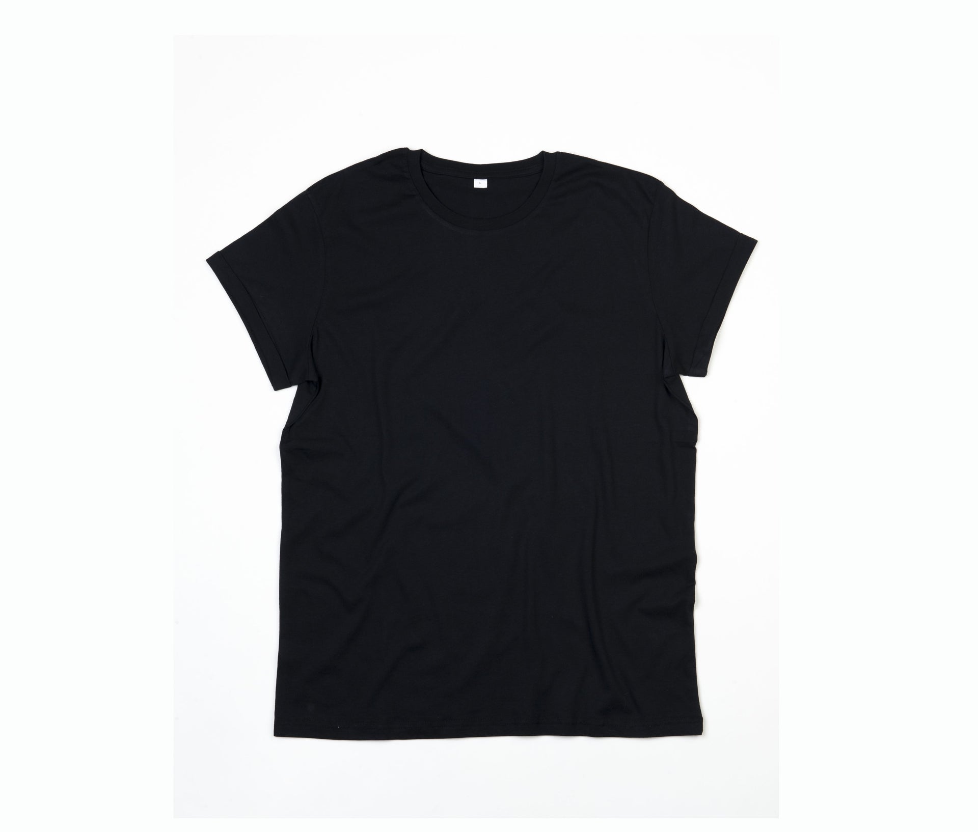 Tee-Shirt Homme Manches Roulées - Black