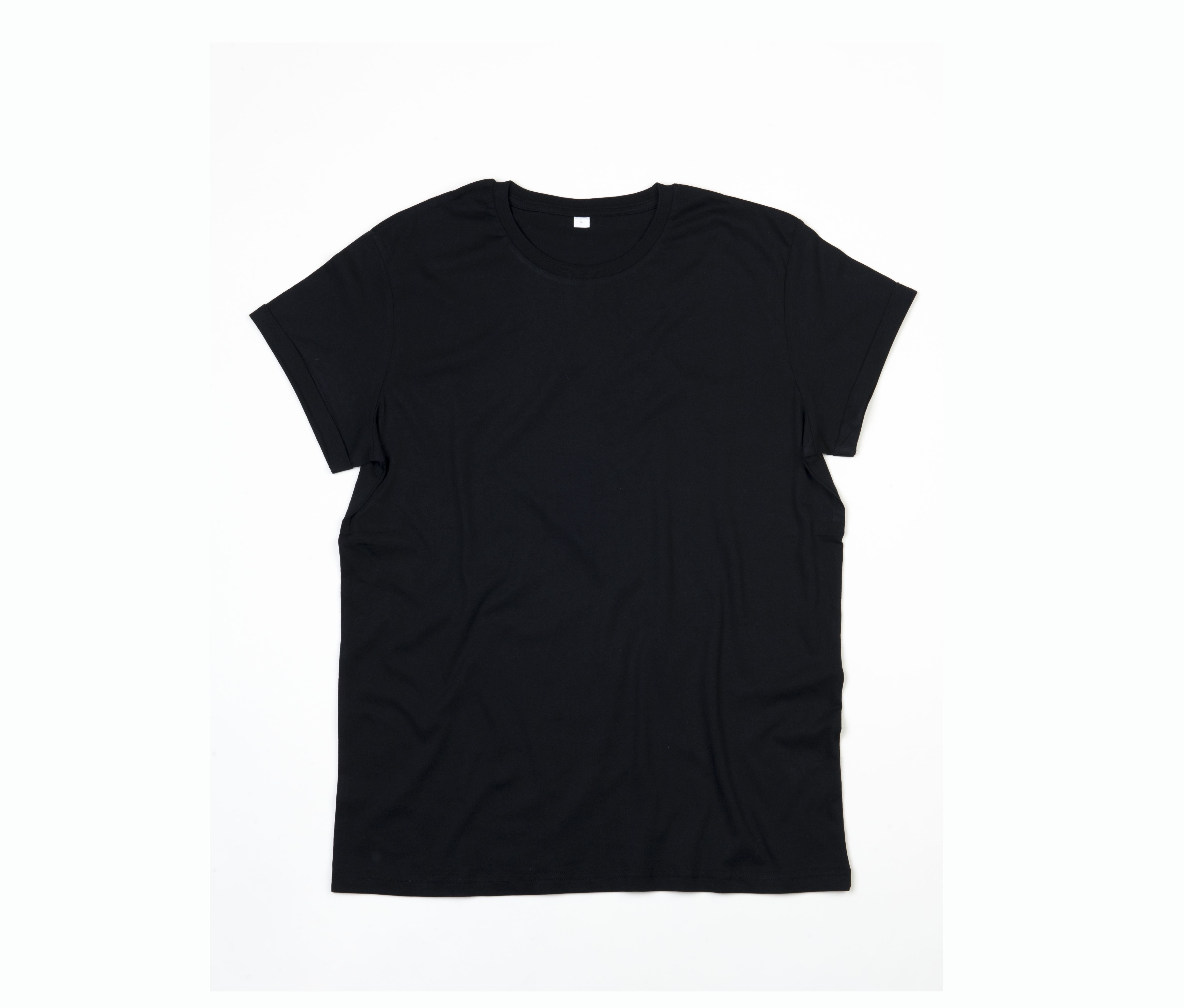 Tee-Shirt Homme Manches Roulées - Black