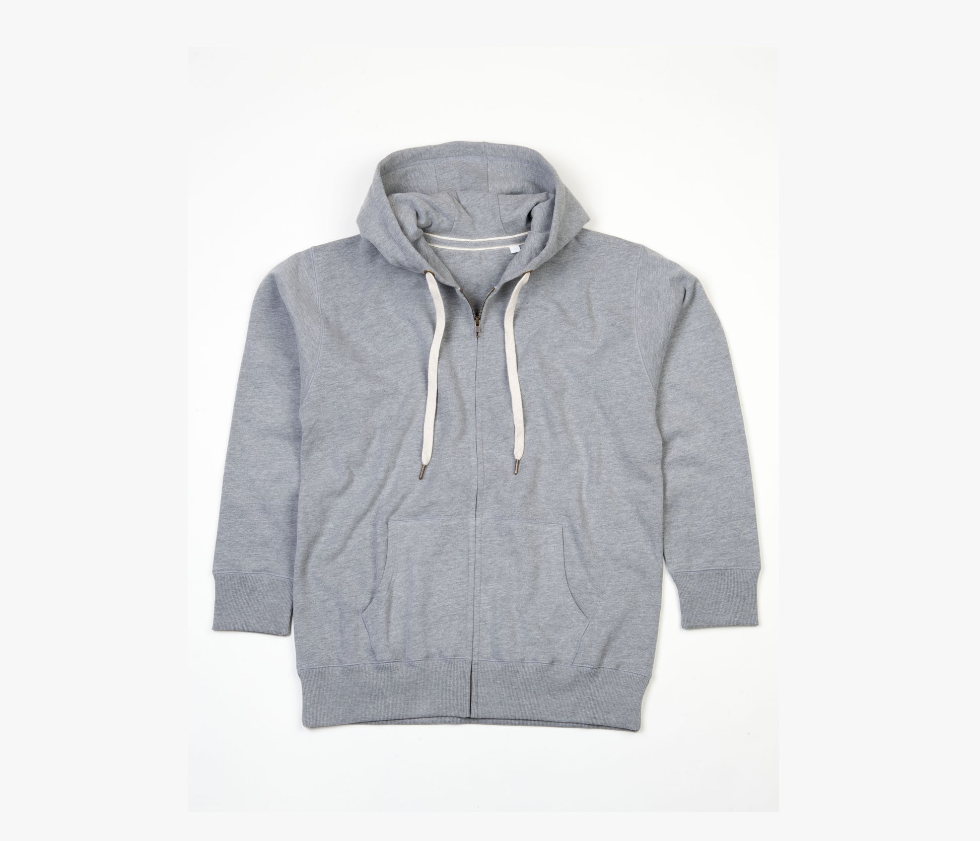 Sweat Capuche Zippé Premium Homme - Heather Grey Melange