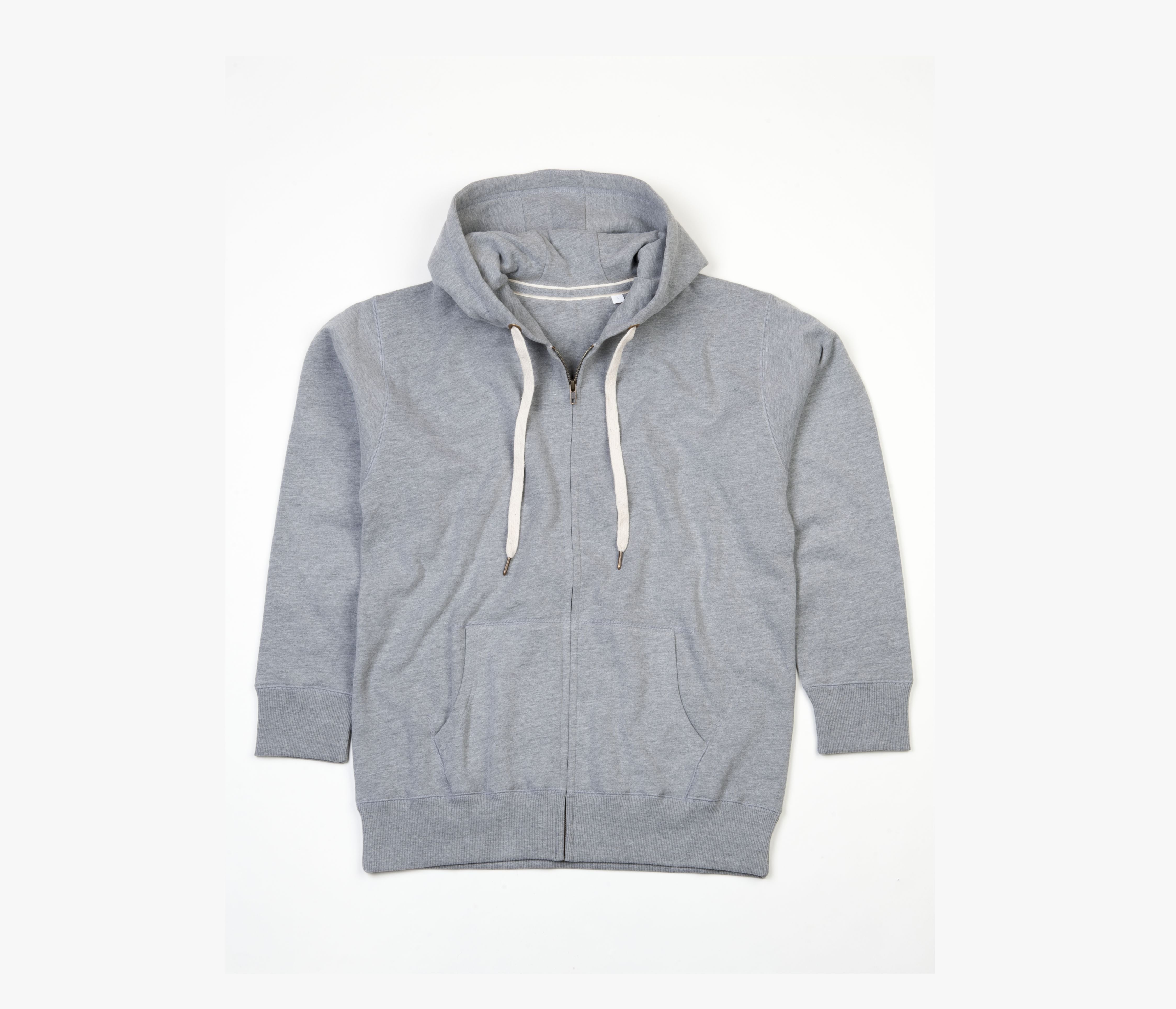 Sweat Capuche Zippé Premium Homme - Heather Grey Melange