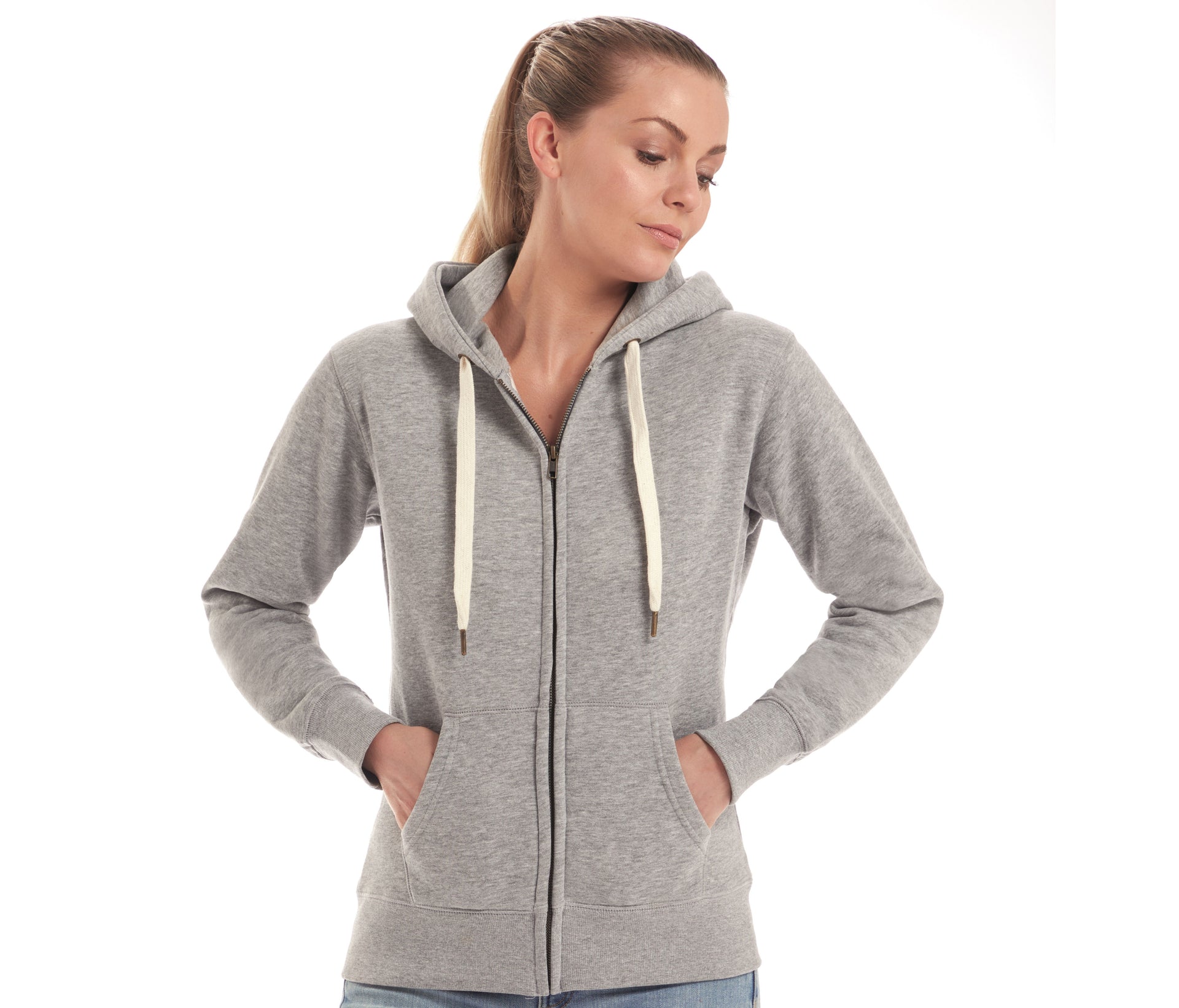 Sweat capuche zippé premium femme