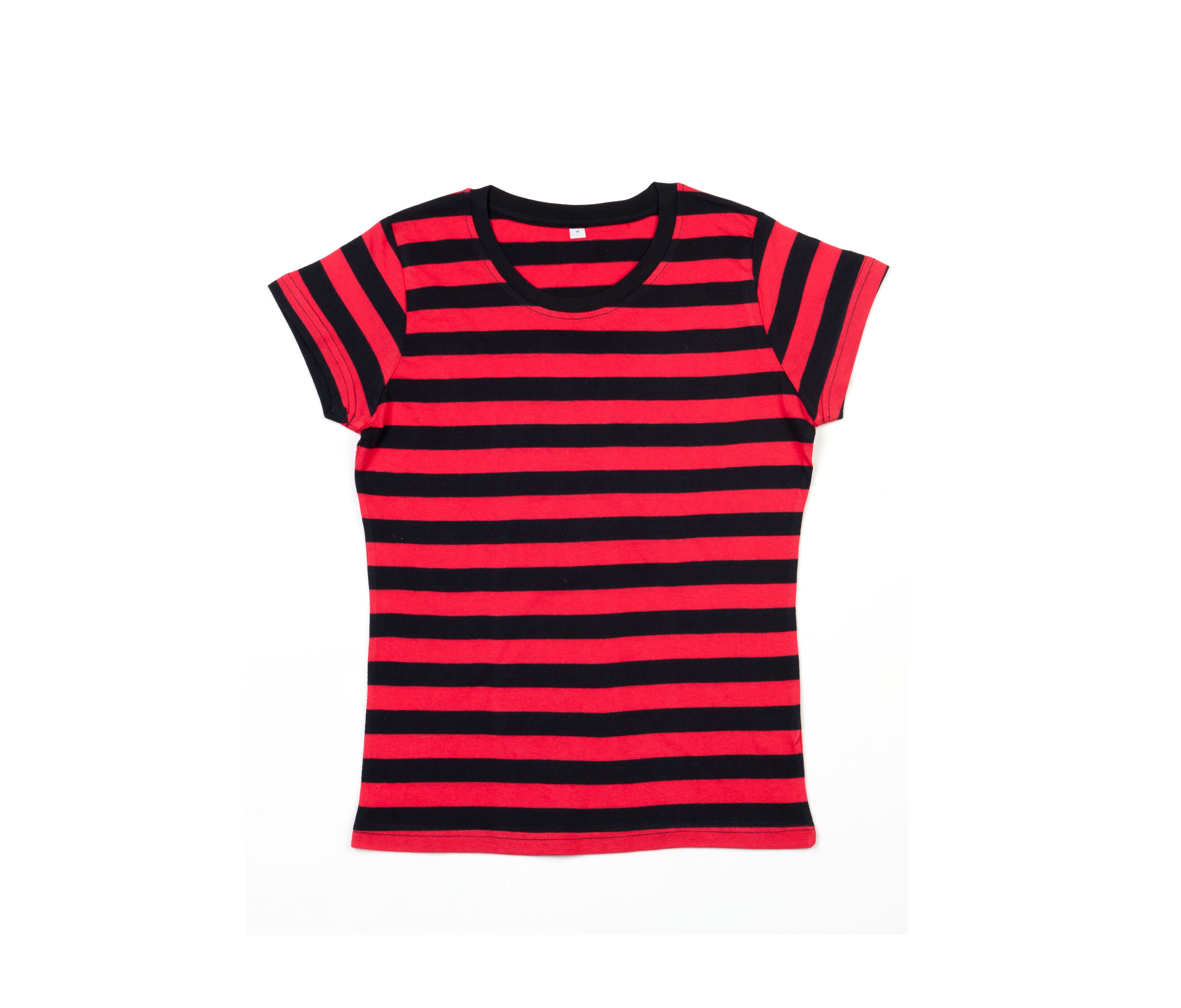 Tee-Shirt Rayé Femme - Black / Red
