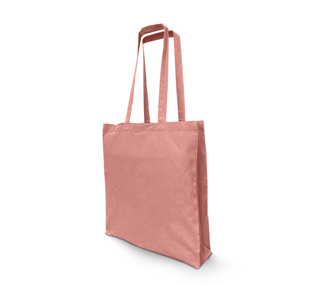Sac Shopping en Coton Recyclé Avec Soufflet - Heather Orange