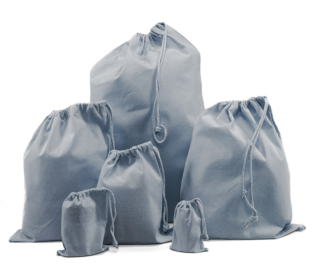 Petits Sacs en Coton Recyclé - Heather Light Grey