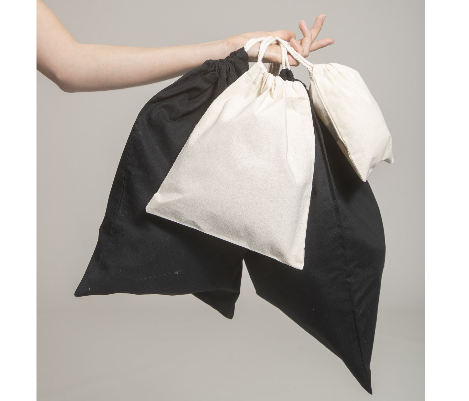 Petits sacs en coton recyclé