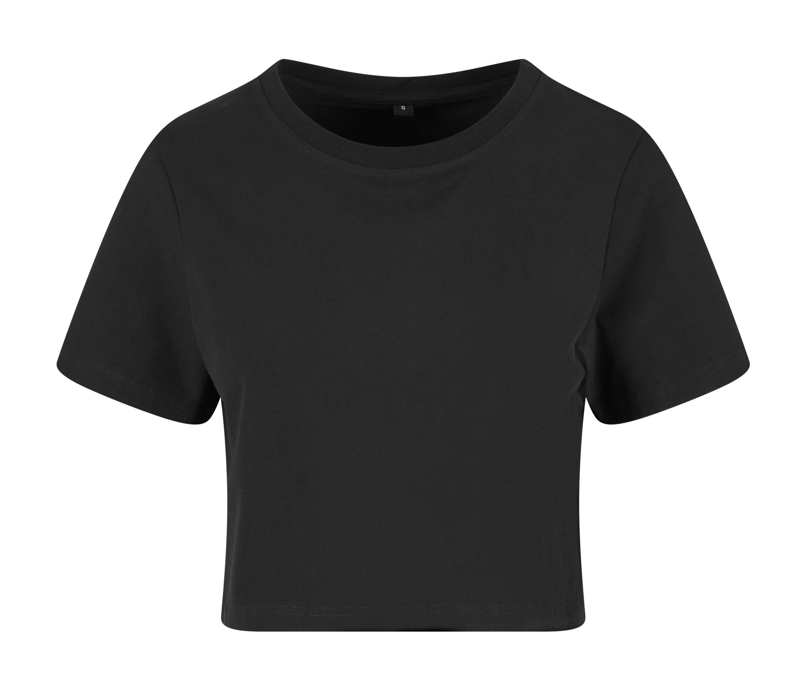 Tee-Shirt Femme "cropped" - Black