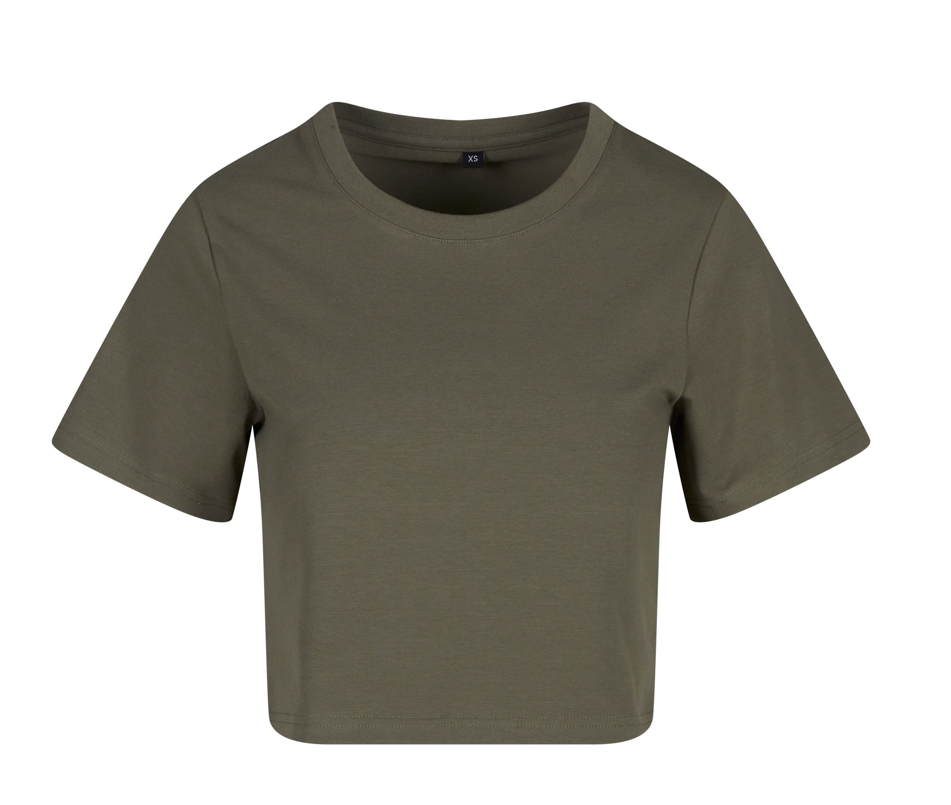 Tee-Shirt Femme "cropped" - Olive