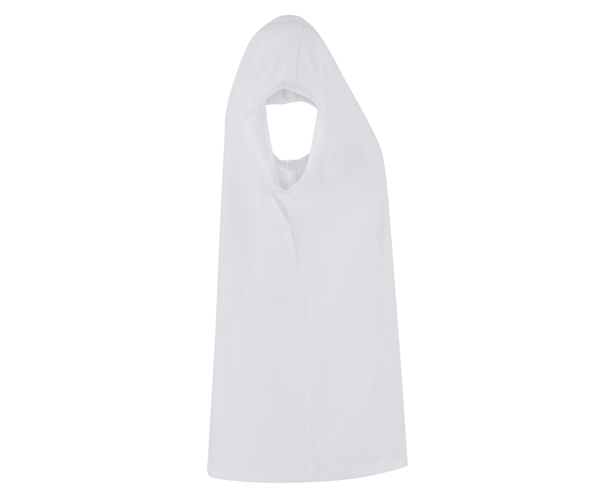 Ladies Regular Extended Shoulder Tee - White