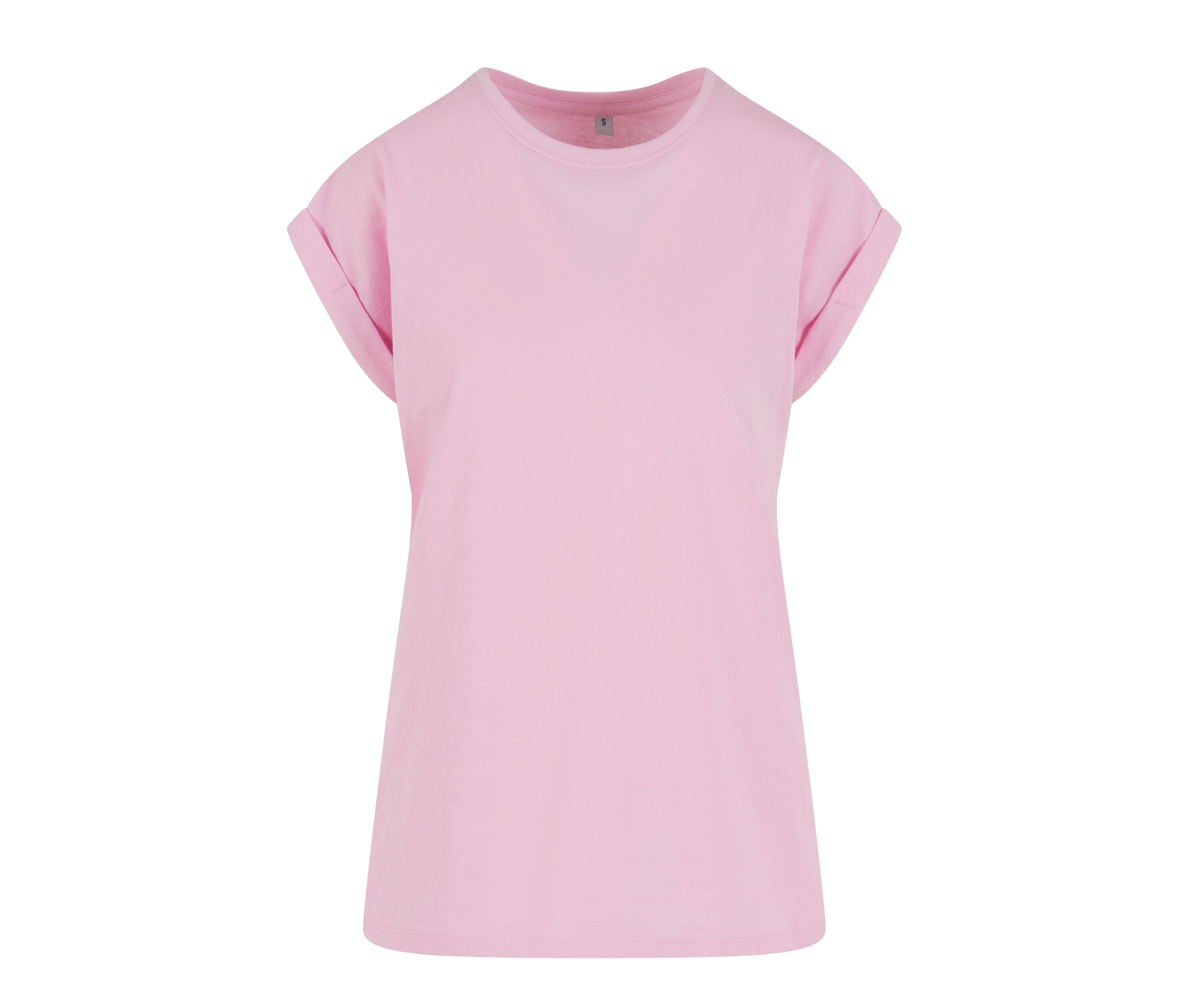 Ladies Regular Extended Shoulder Tee - Soft Pink